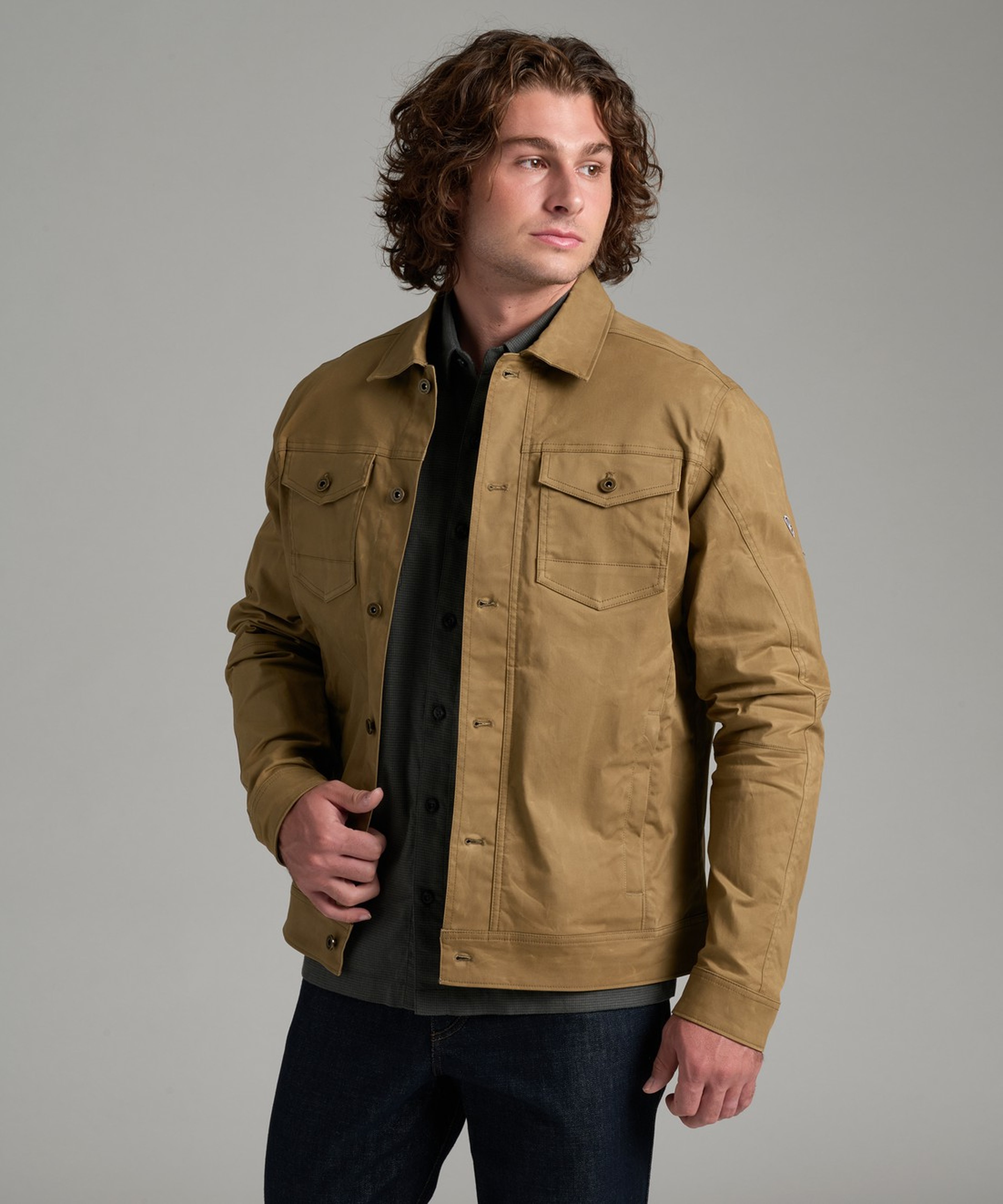 KUHL Outlaw Waxed Jacket Desert Khaki Front