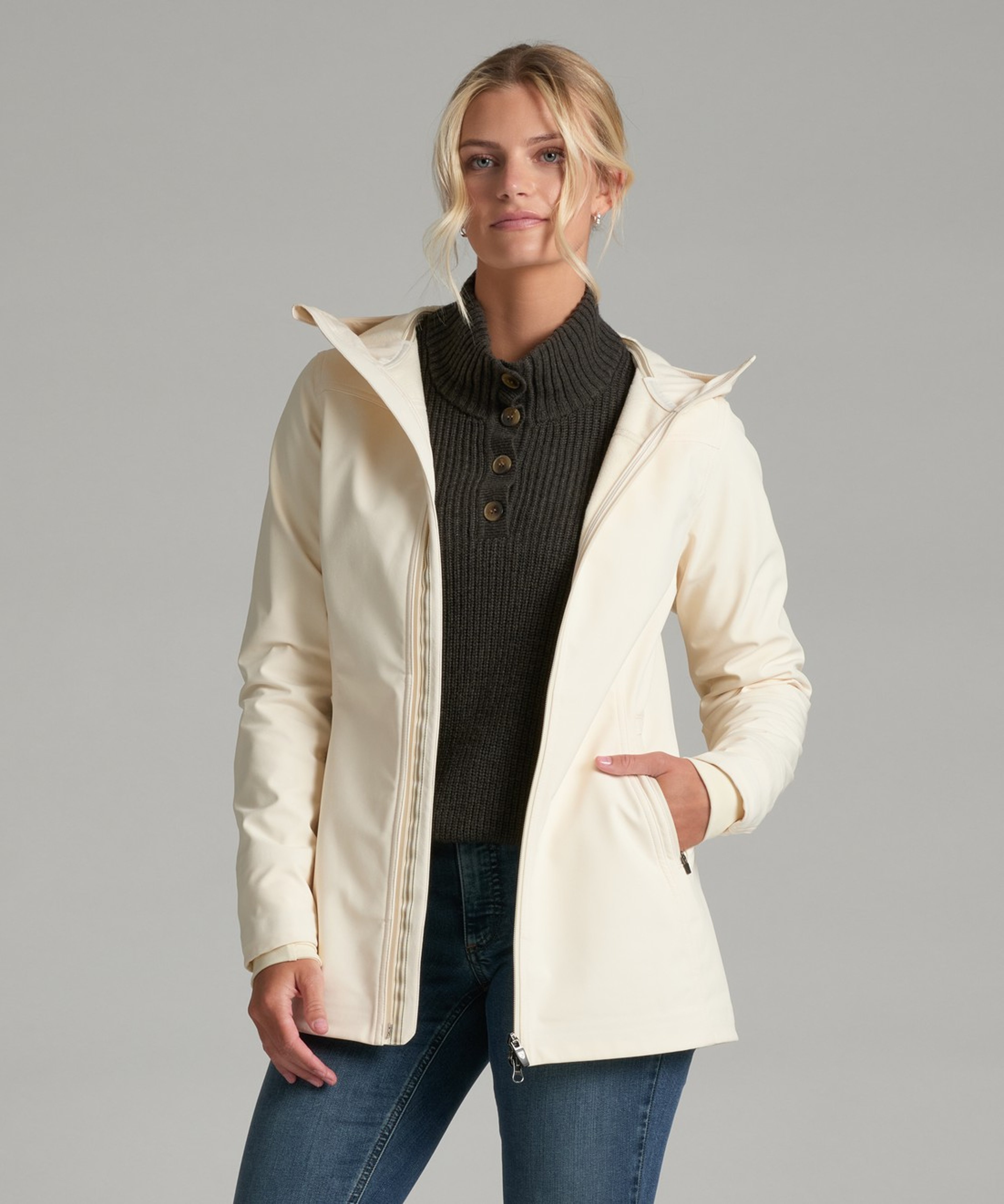 KUHL W's Frost Trench Crema Front
