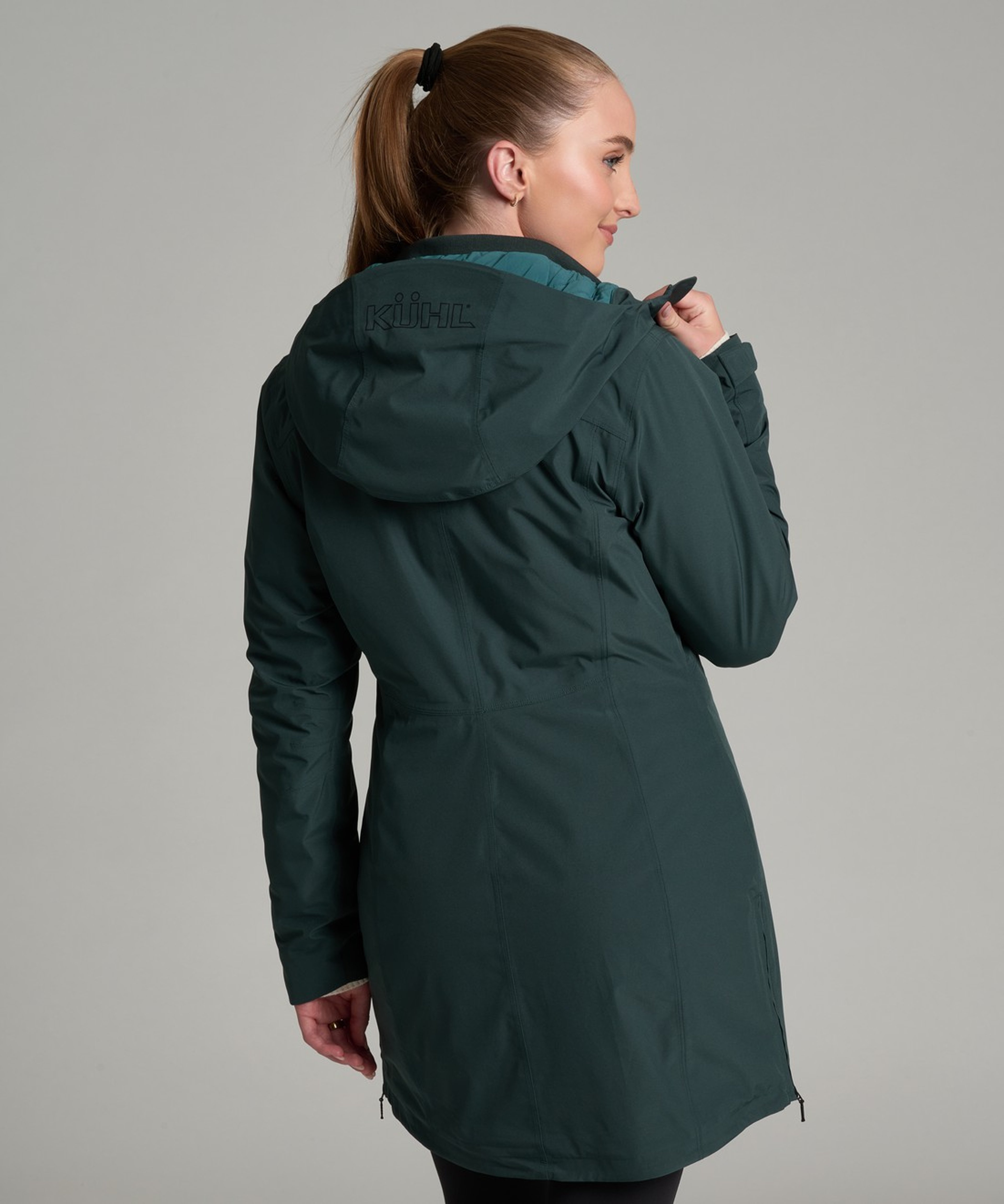 KUHL W's Stretch Voyagr Insulated Parka Rain Forest Back