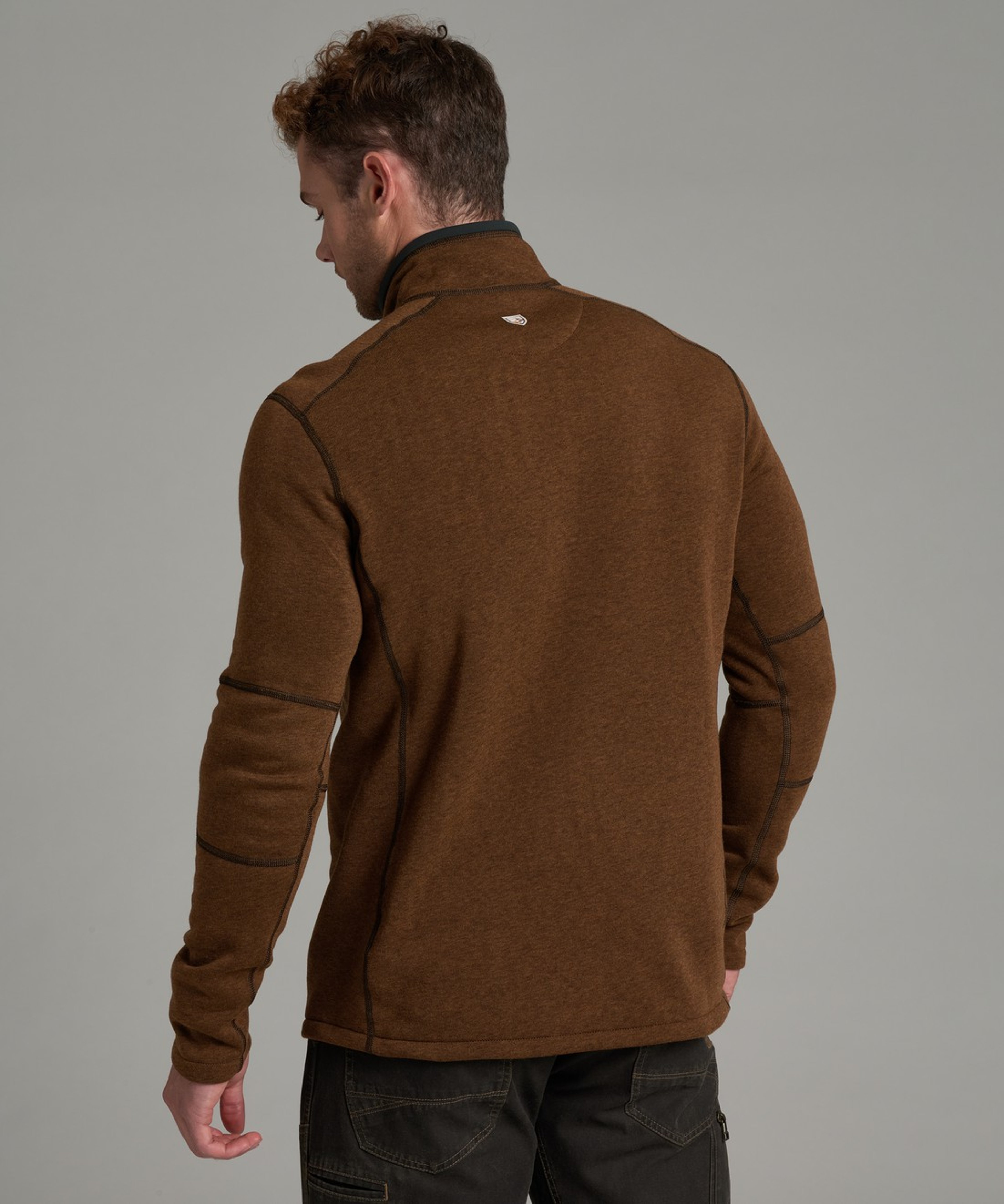 KUHL Revel 1/4 Zip Saddle Brown Back