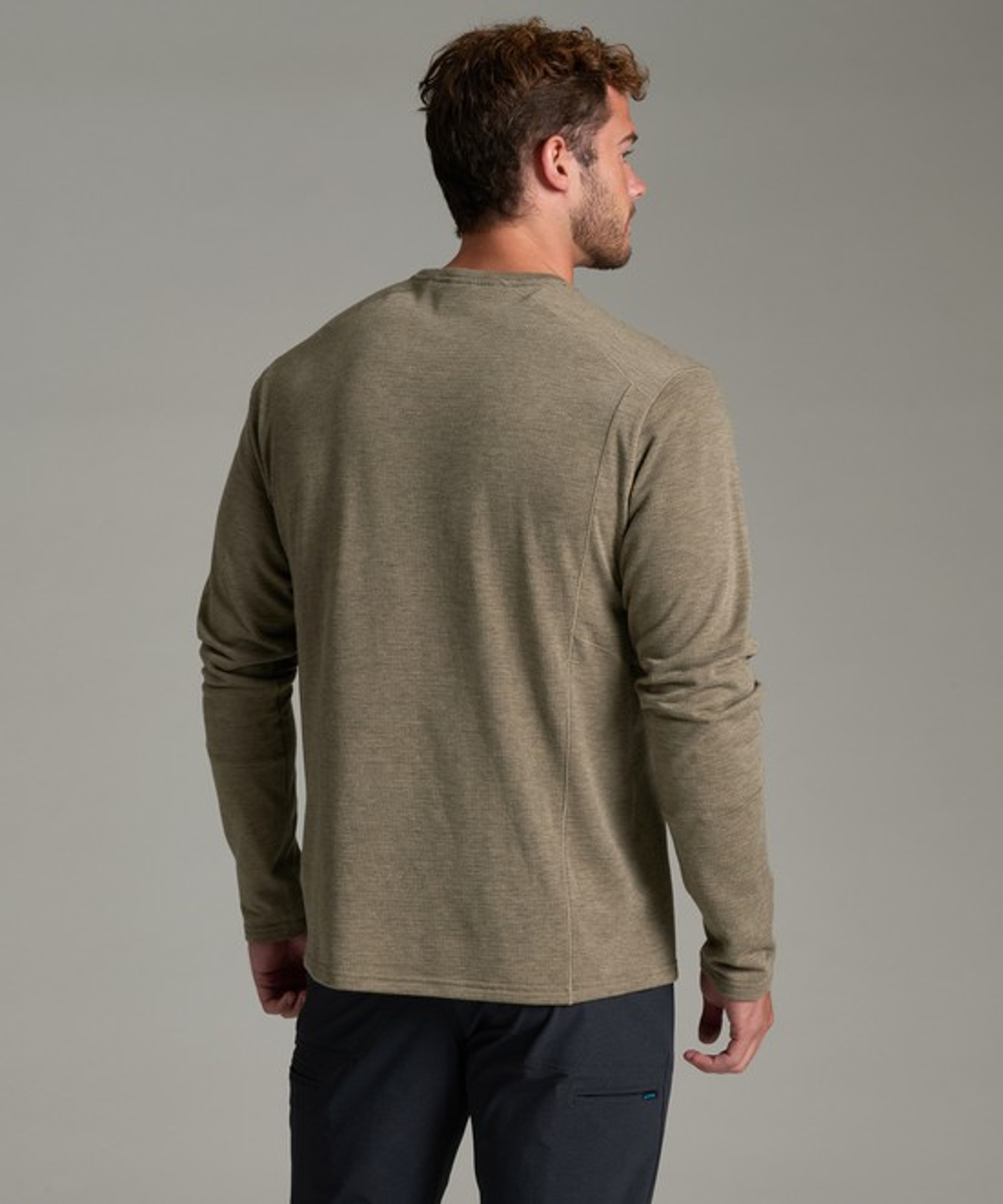 KUHL M's Reactiv Lite Grid Crew Desert Khaki Back
