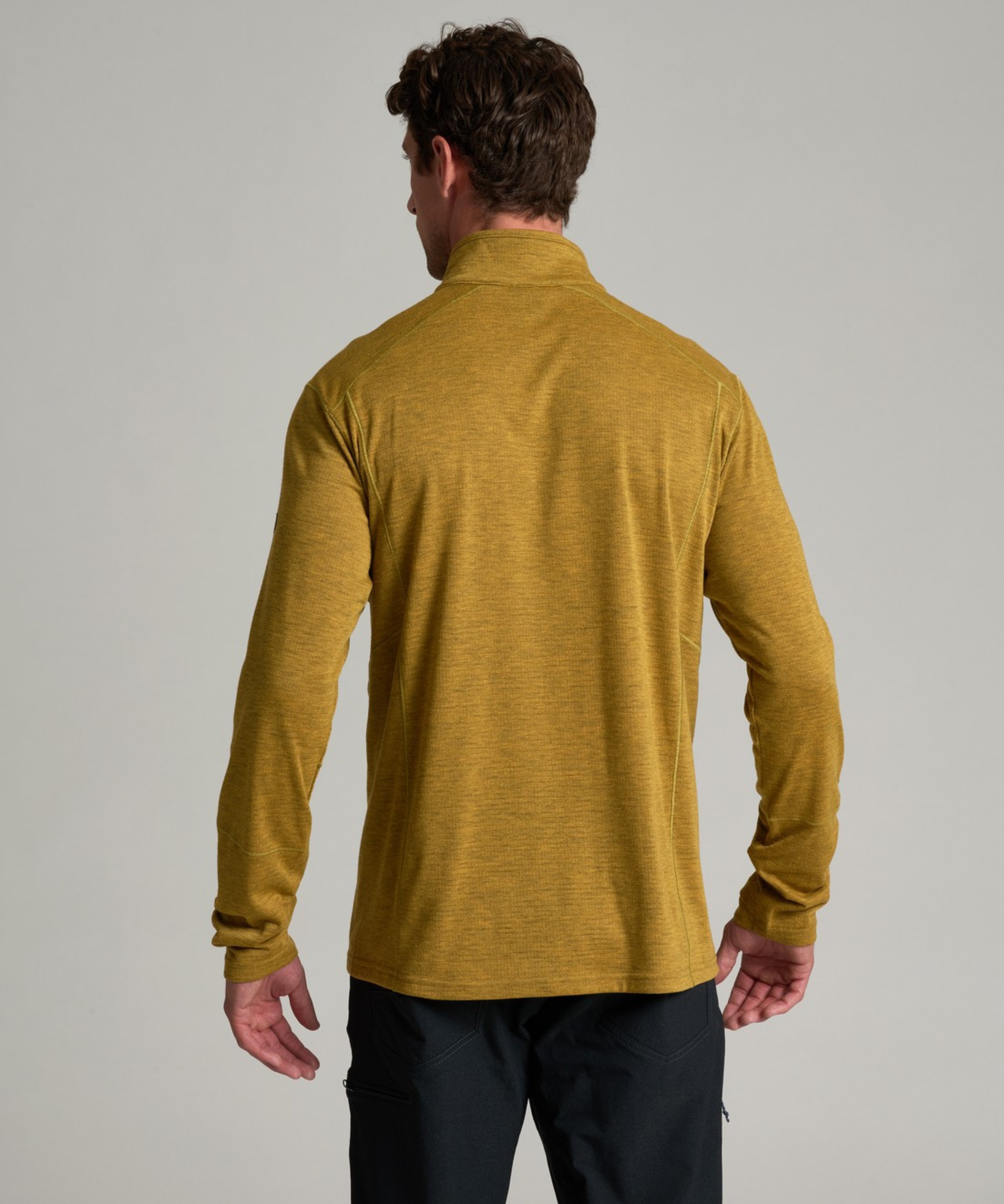 KUHL M's Reactiv Lite Grid 1/4 Zip Fools Gold Back