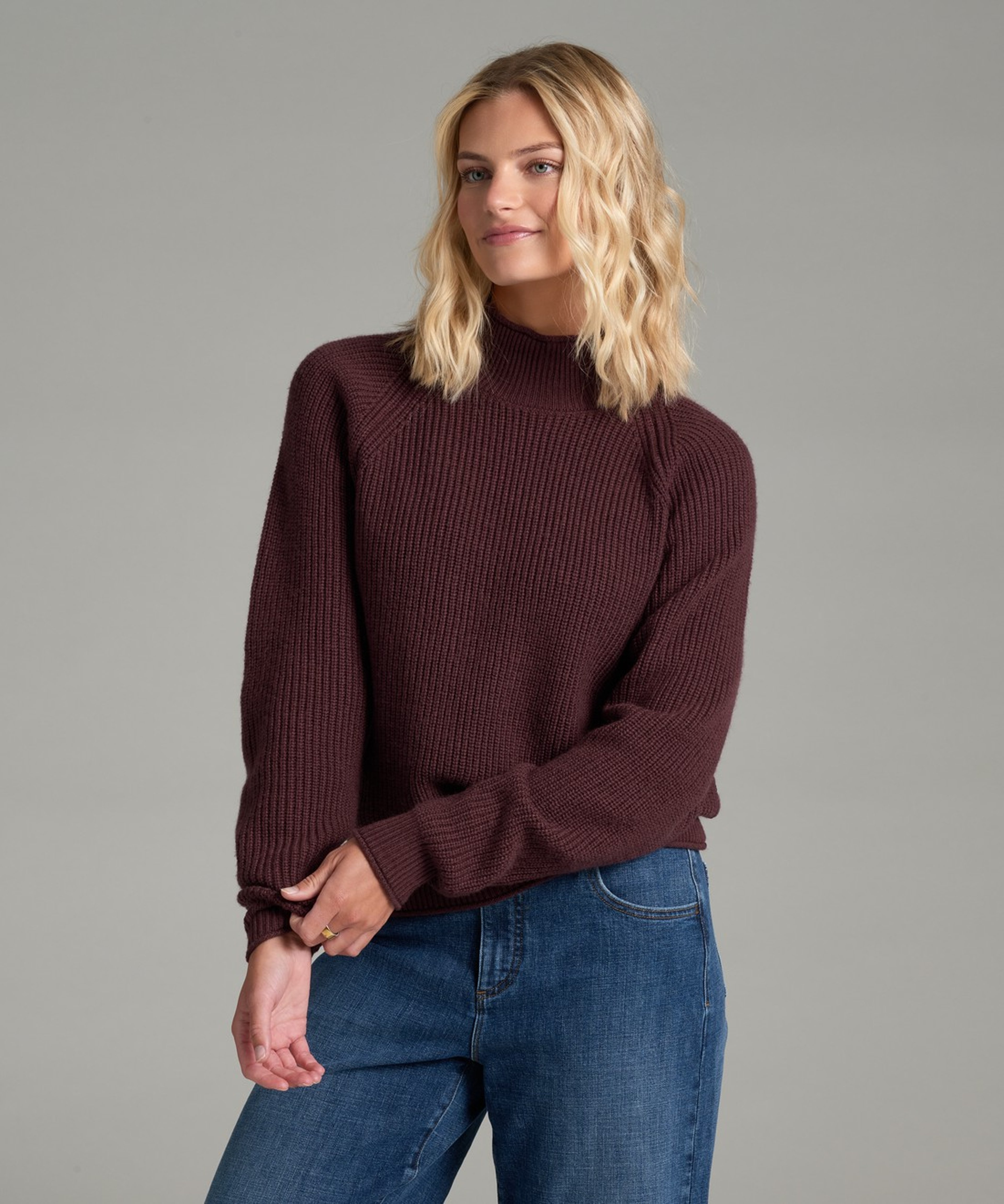 KUHL Strova Roll Neck Sweater Mulberry Front
