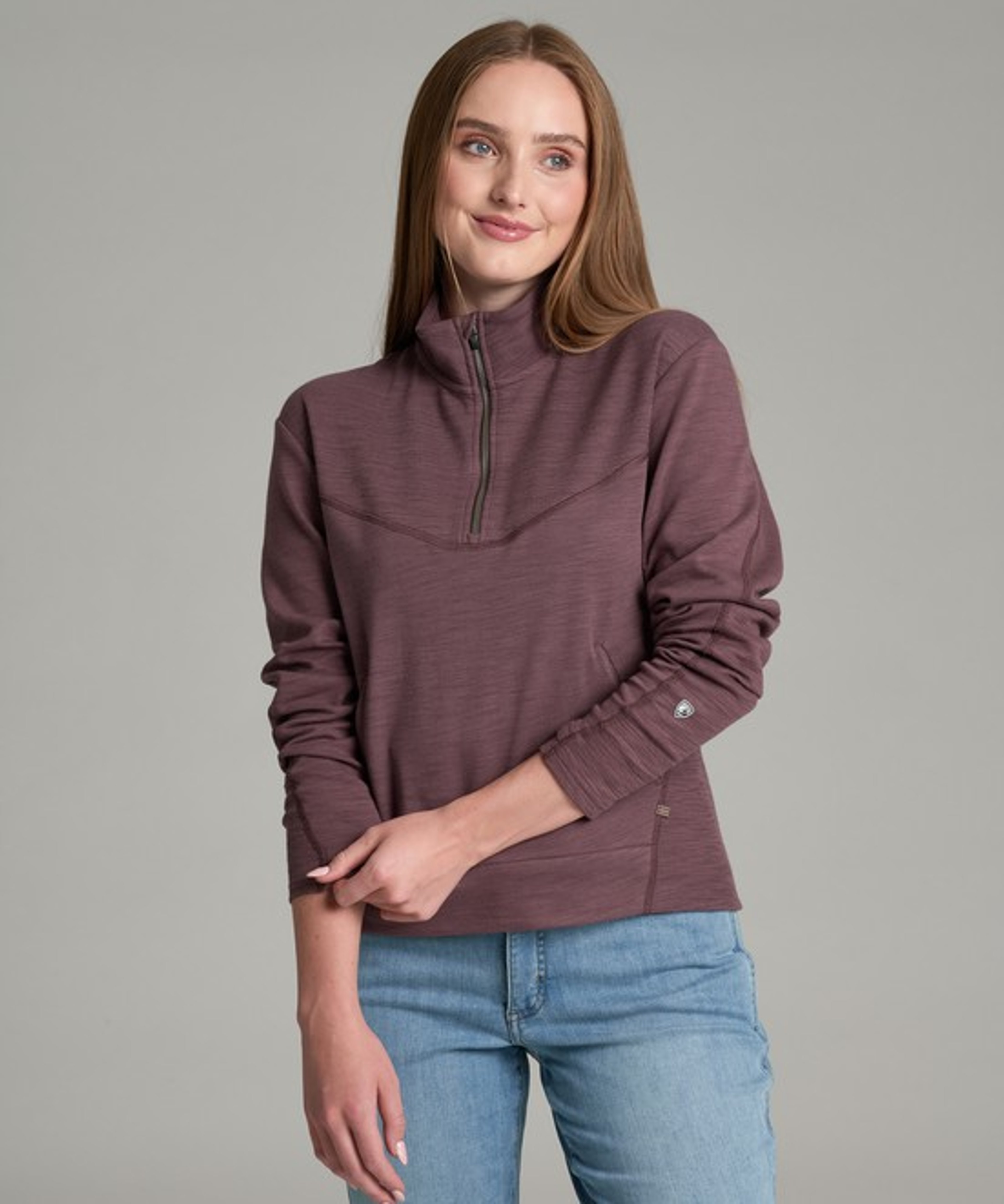 KUHL Lola 1/2 Zip Mulberry Front