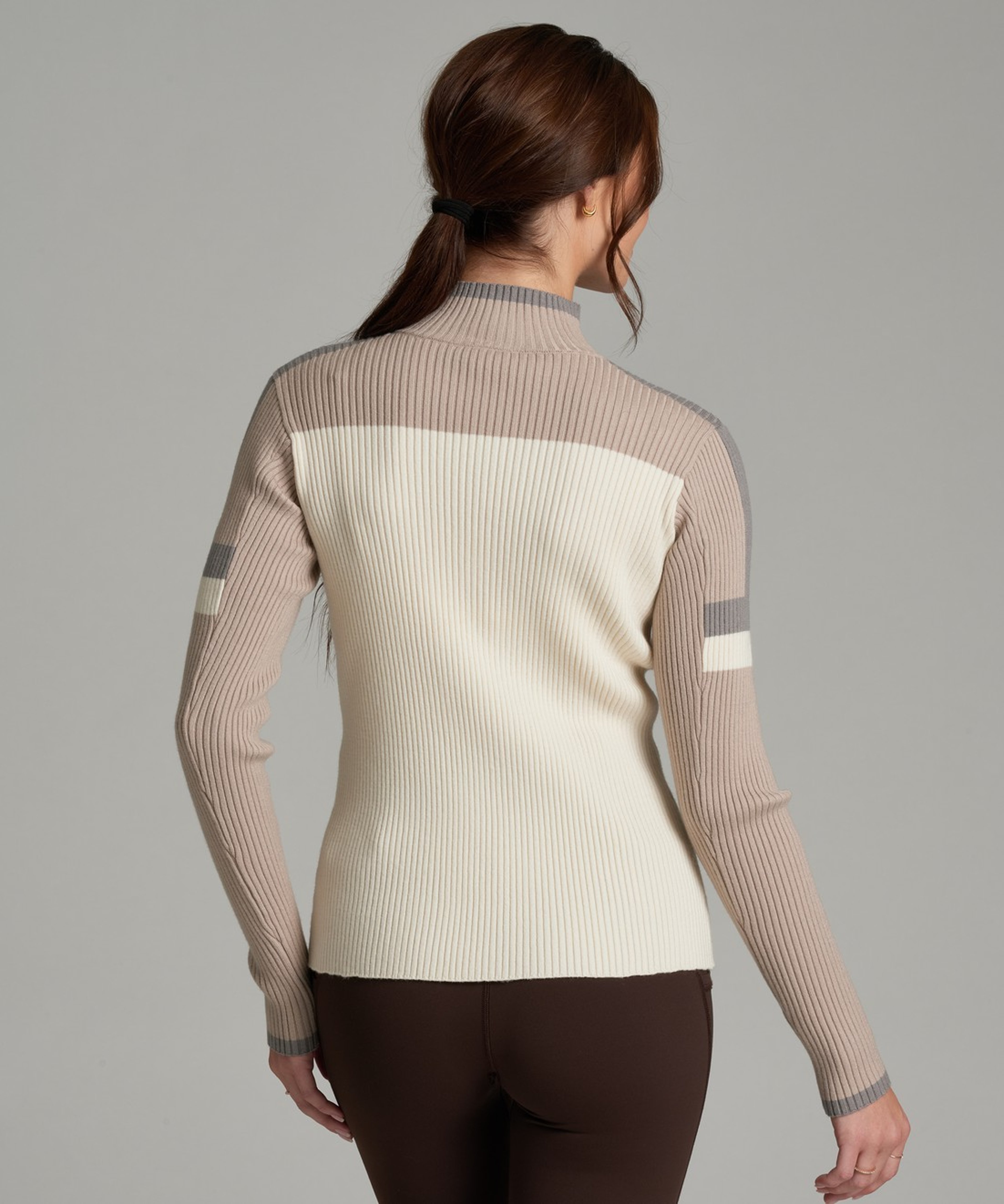 KUHL W's Kuhl Team Ribbed 1/4 Zip Natural Back