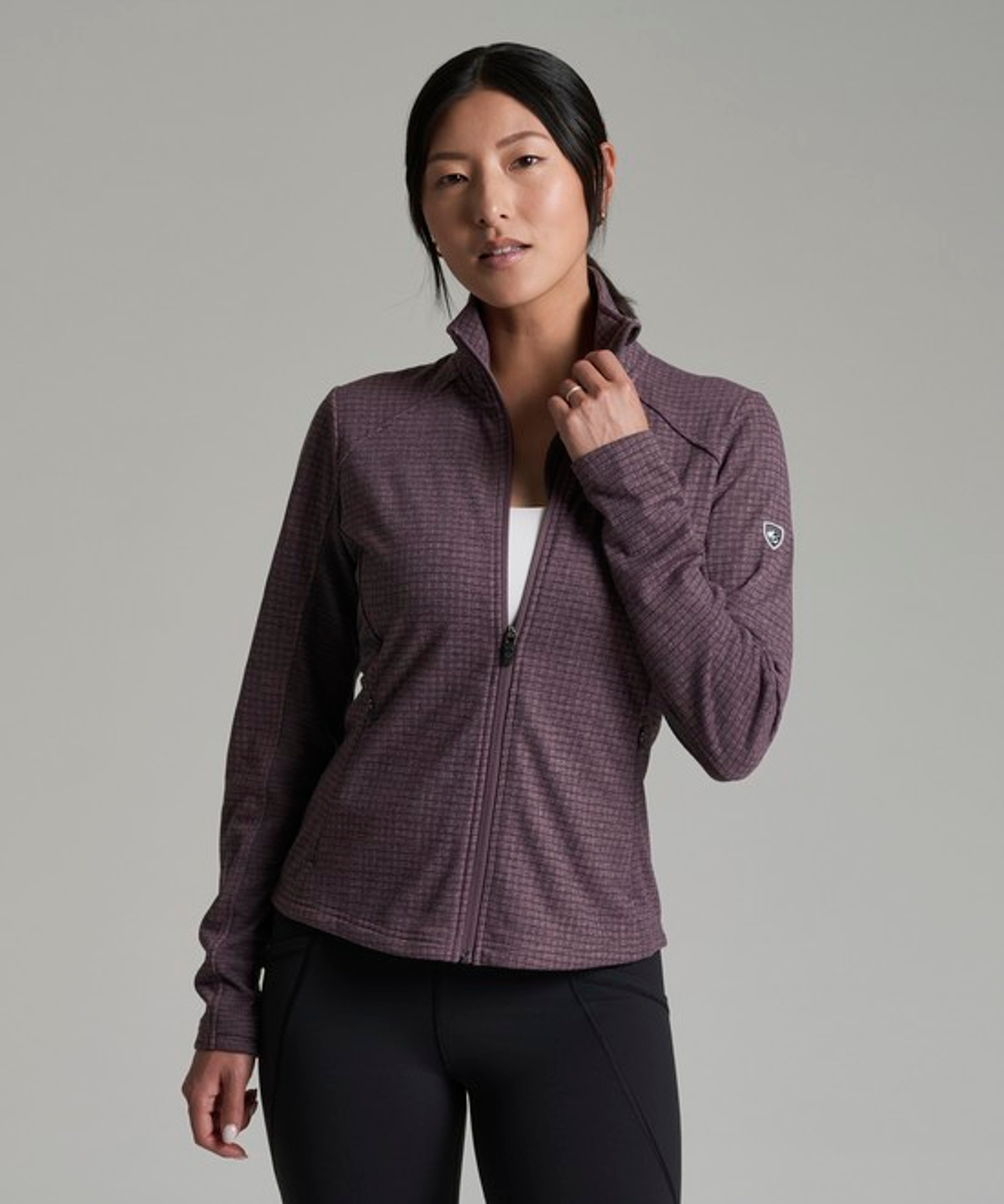 KUHL W's Reactiv Grid FZ Winter Berry Front
