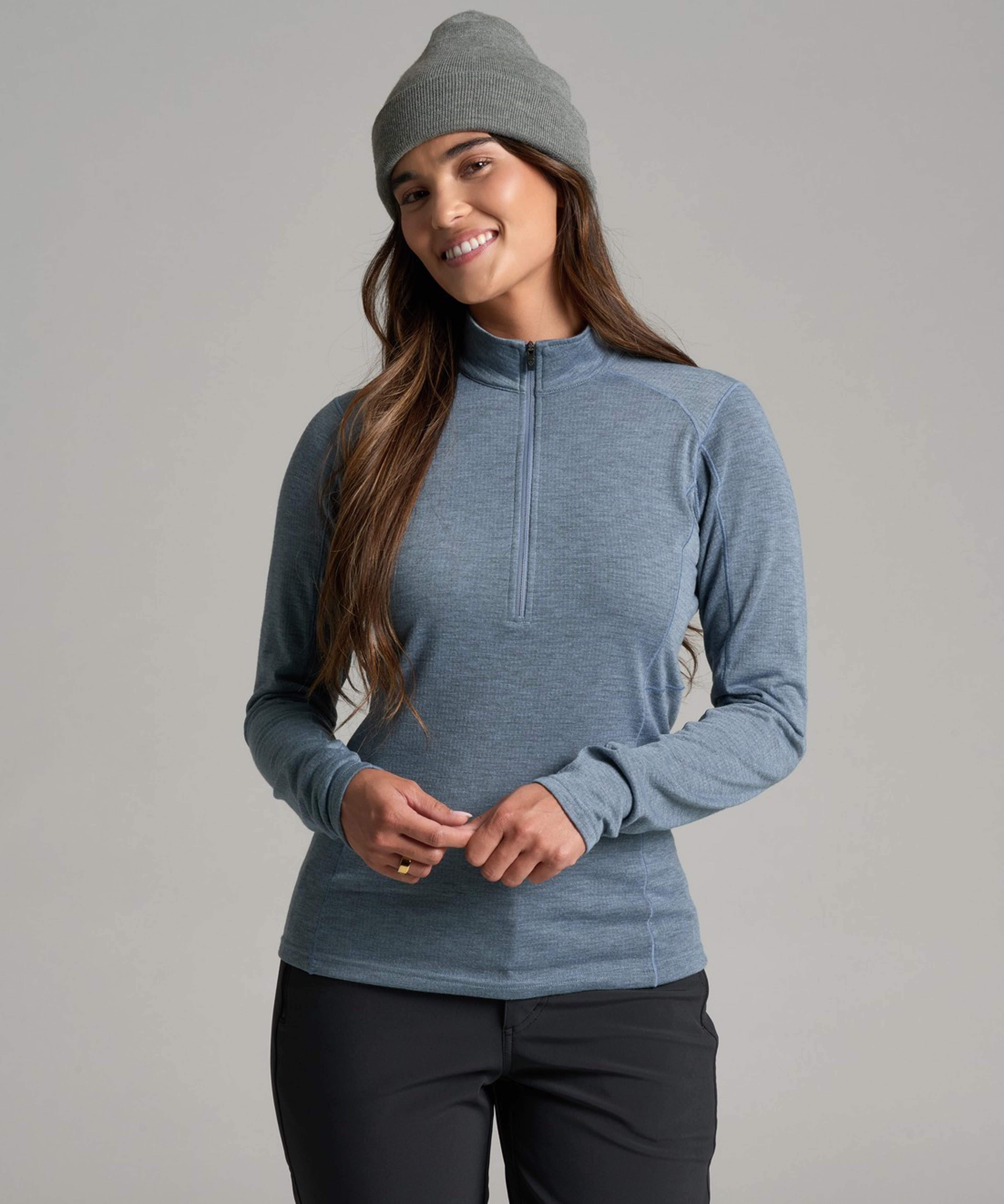 KUHL W's Reactiv Lite Grid 1/4 Zip Riverside Front