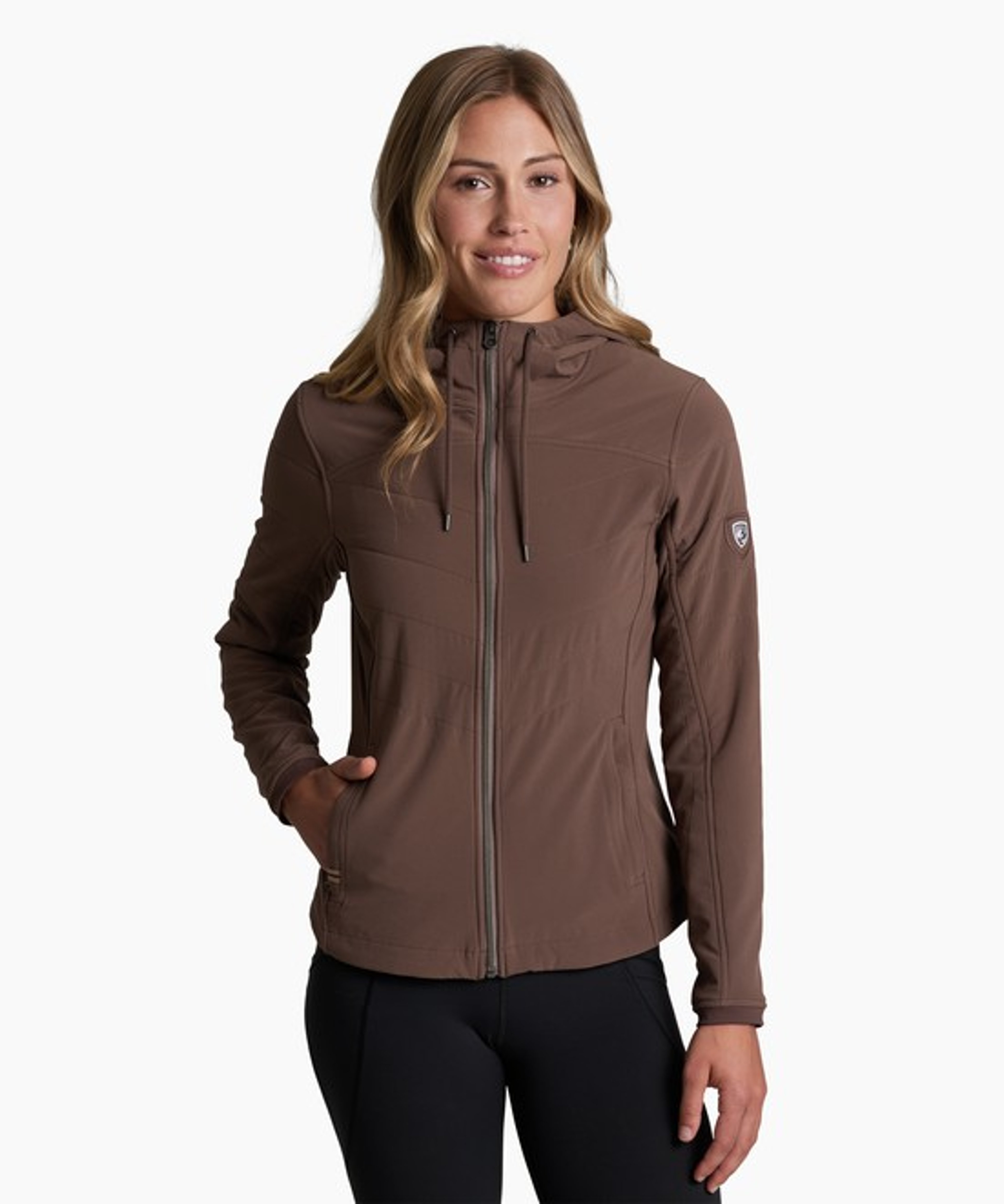 KUHL W's Aero Fleece Hoody Coffee Front