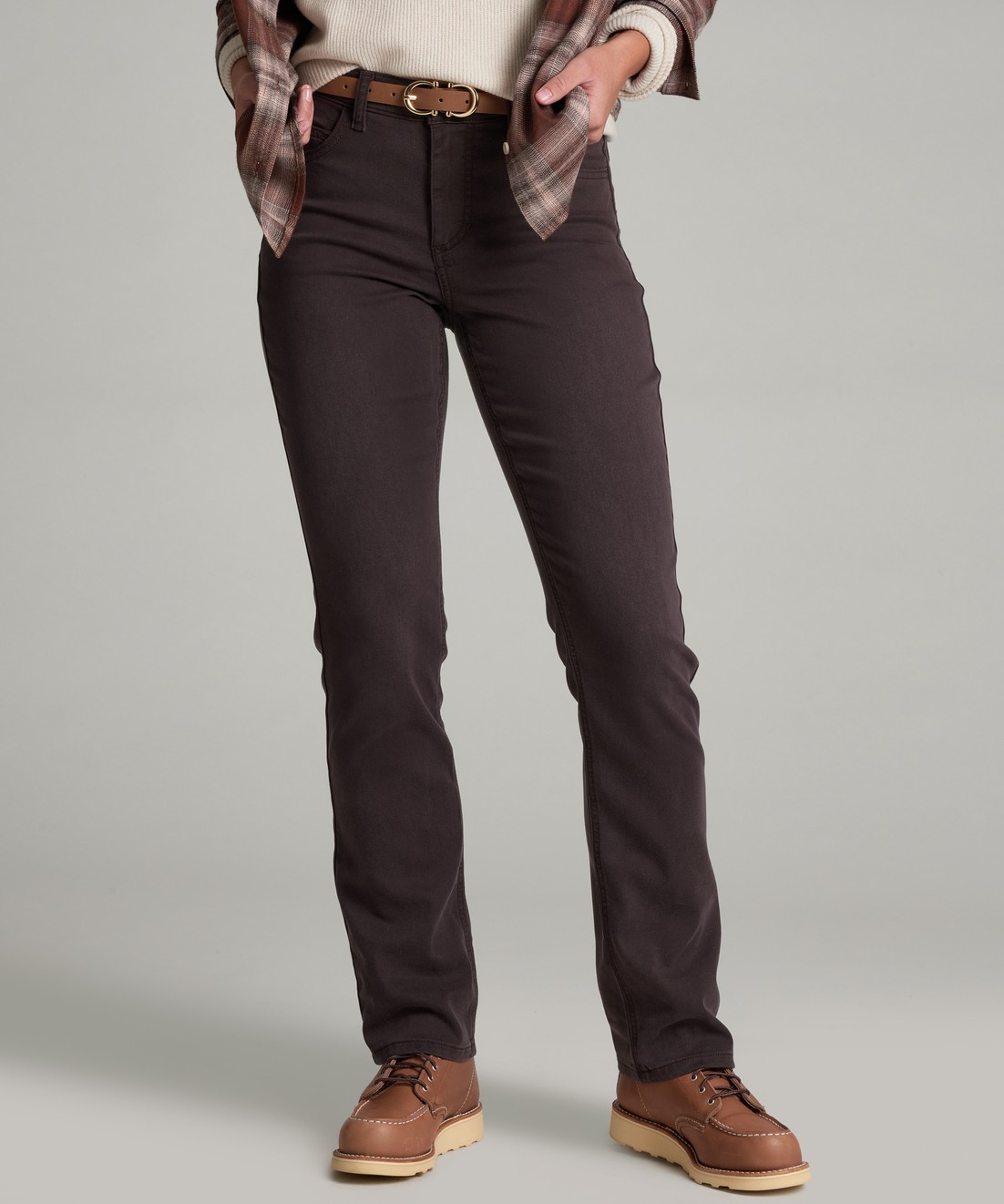 KUHL Kontour Form Straight Denim Coffee Front