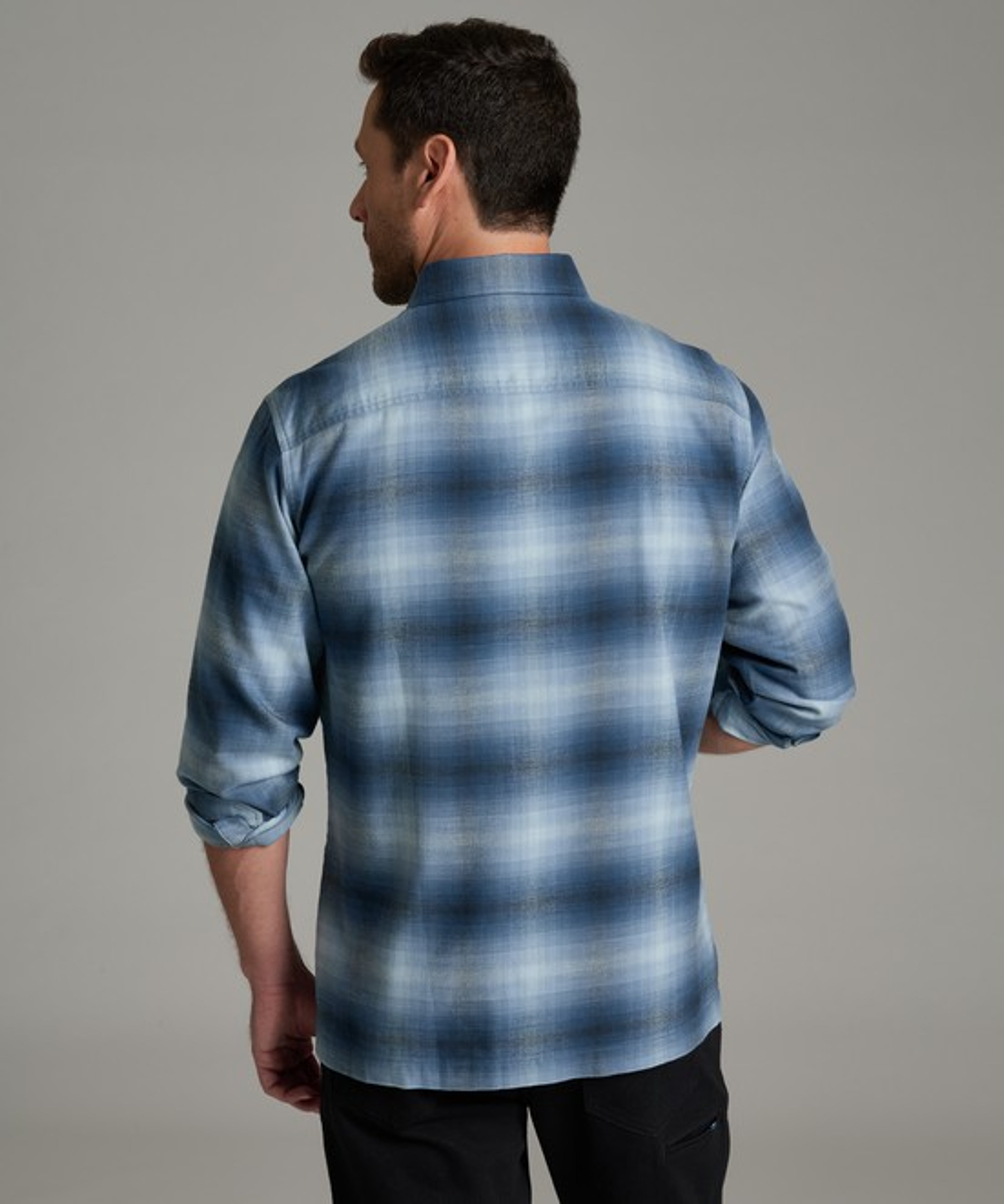 KUHL Dillingr Flannel LS Faded Denim Back