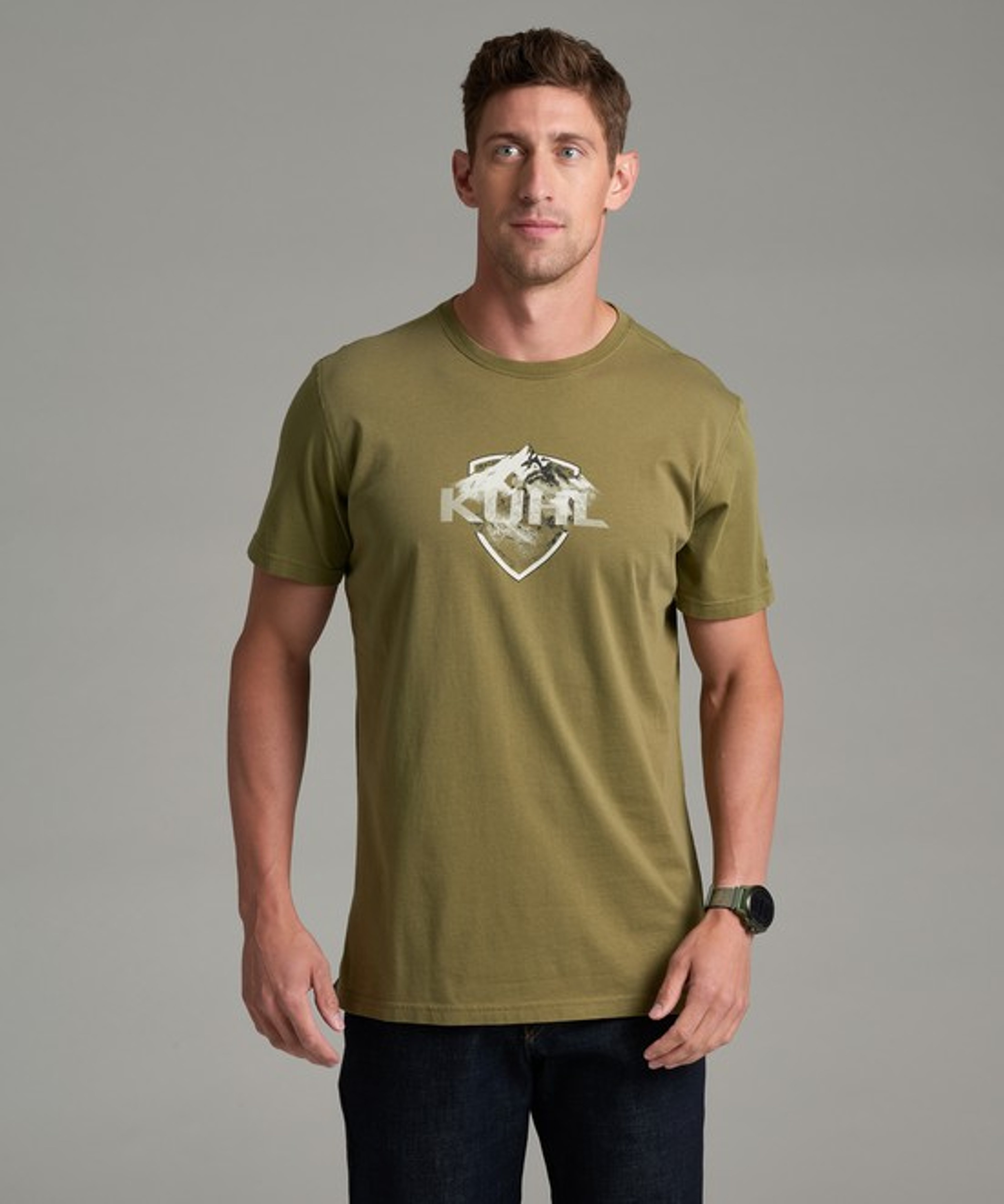 KUHL Born in the Mountains T Smoked Olive Front