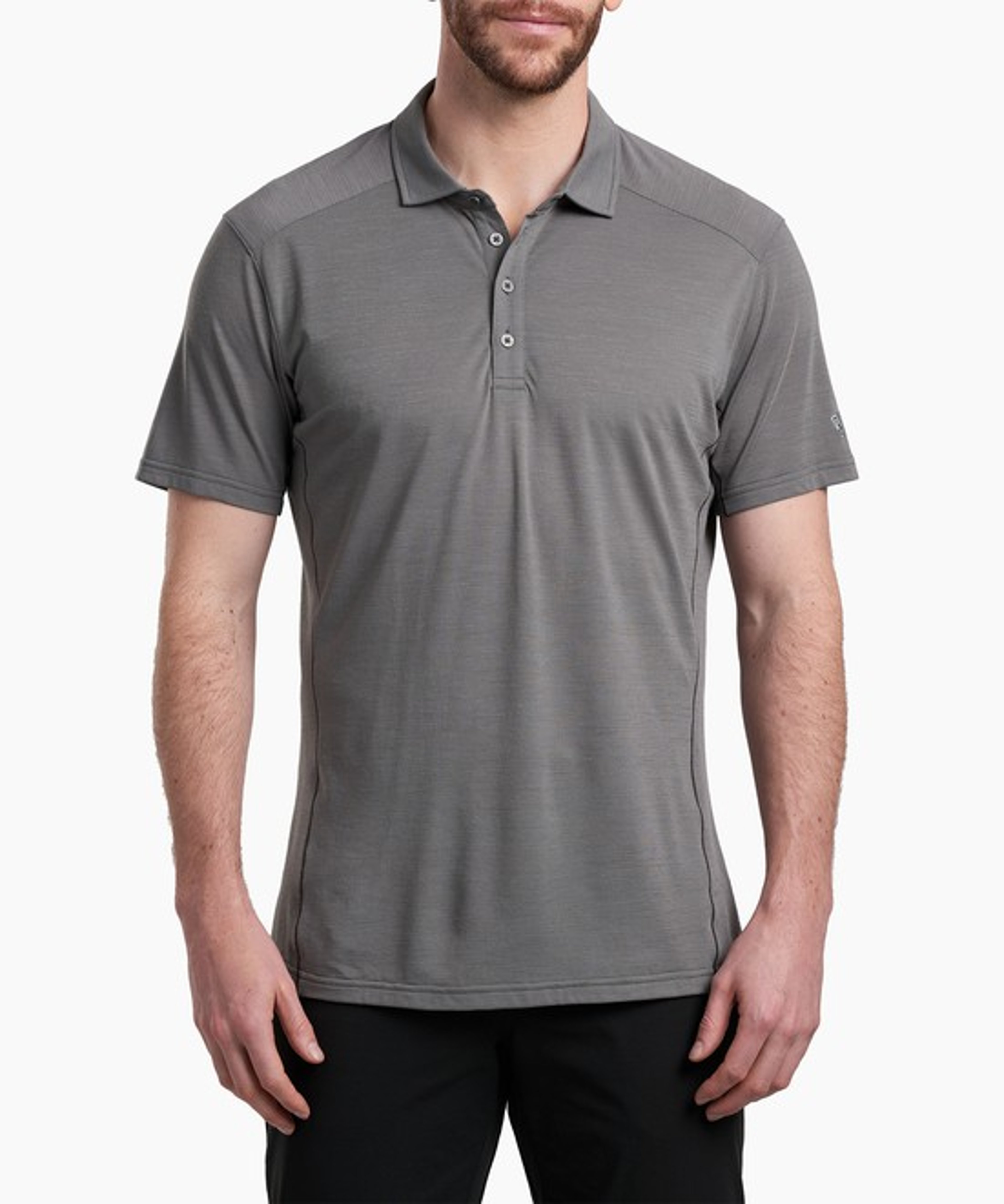 KUHL Valiant Polo Gun Metal Front