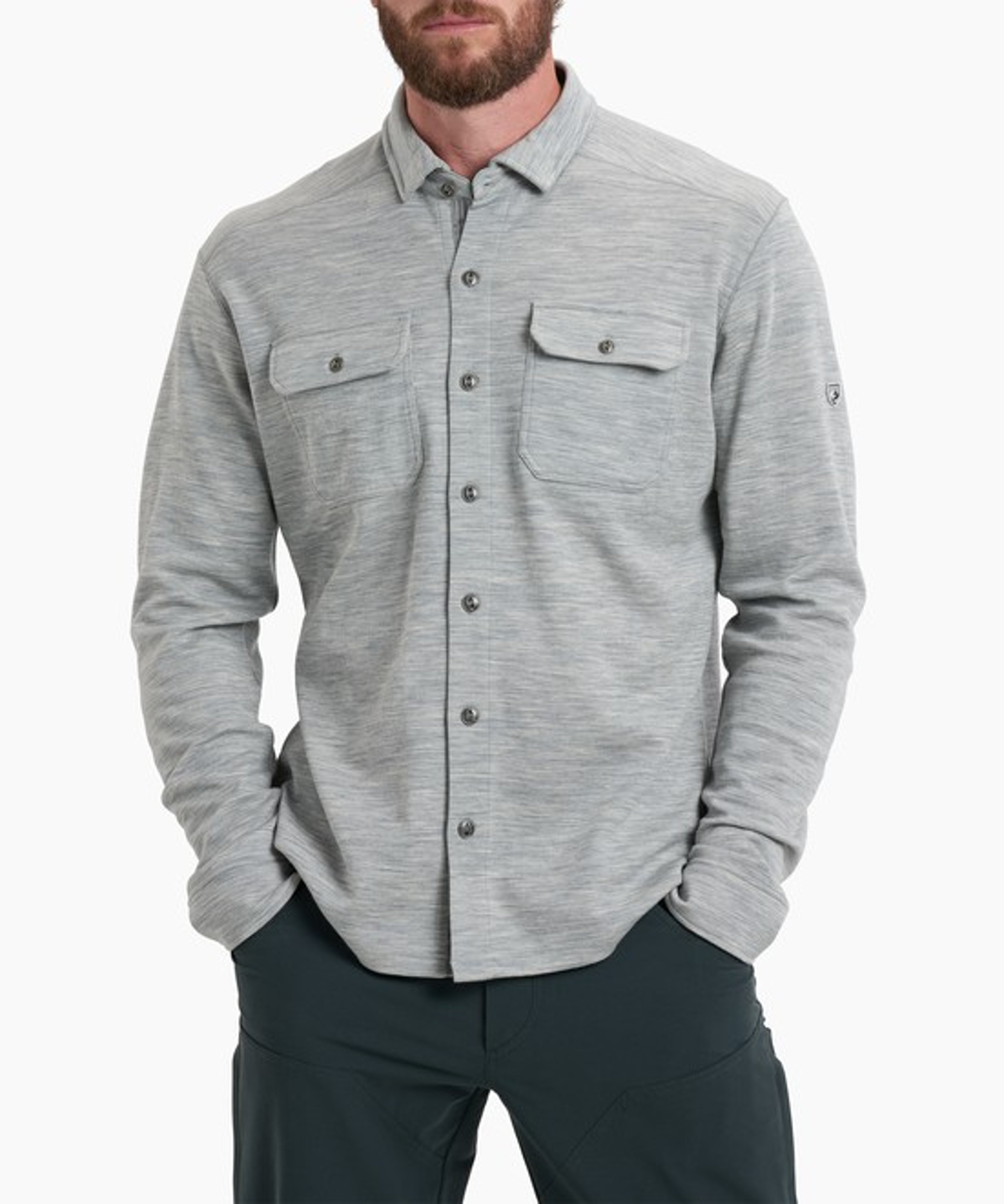 KUHL Invigoratr Merino Button Down Ash Front