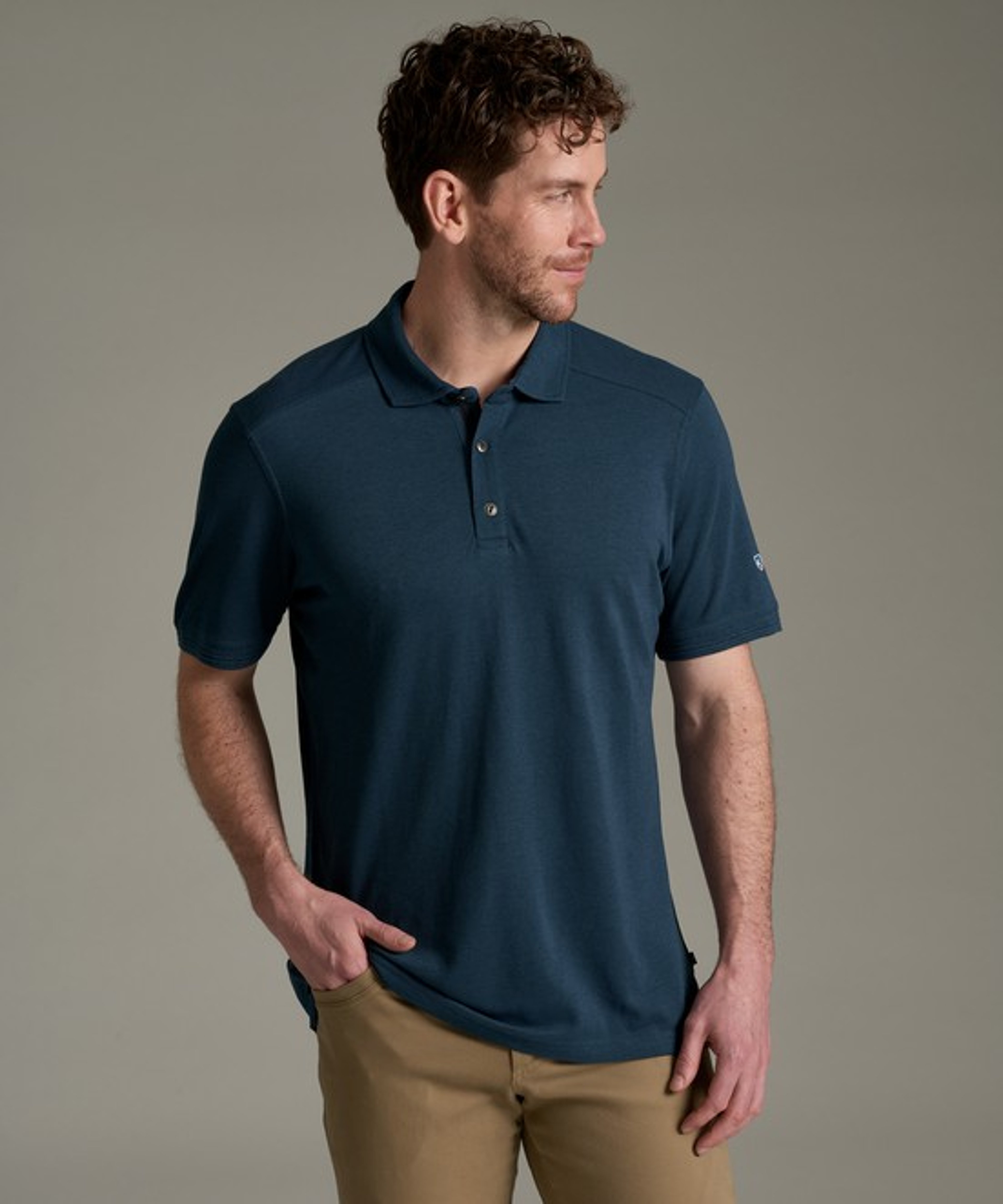 KUHL Peake Polo Pirate Blue Front