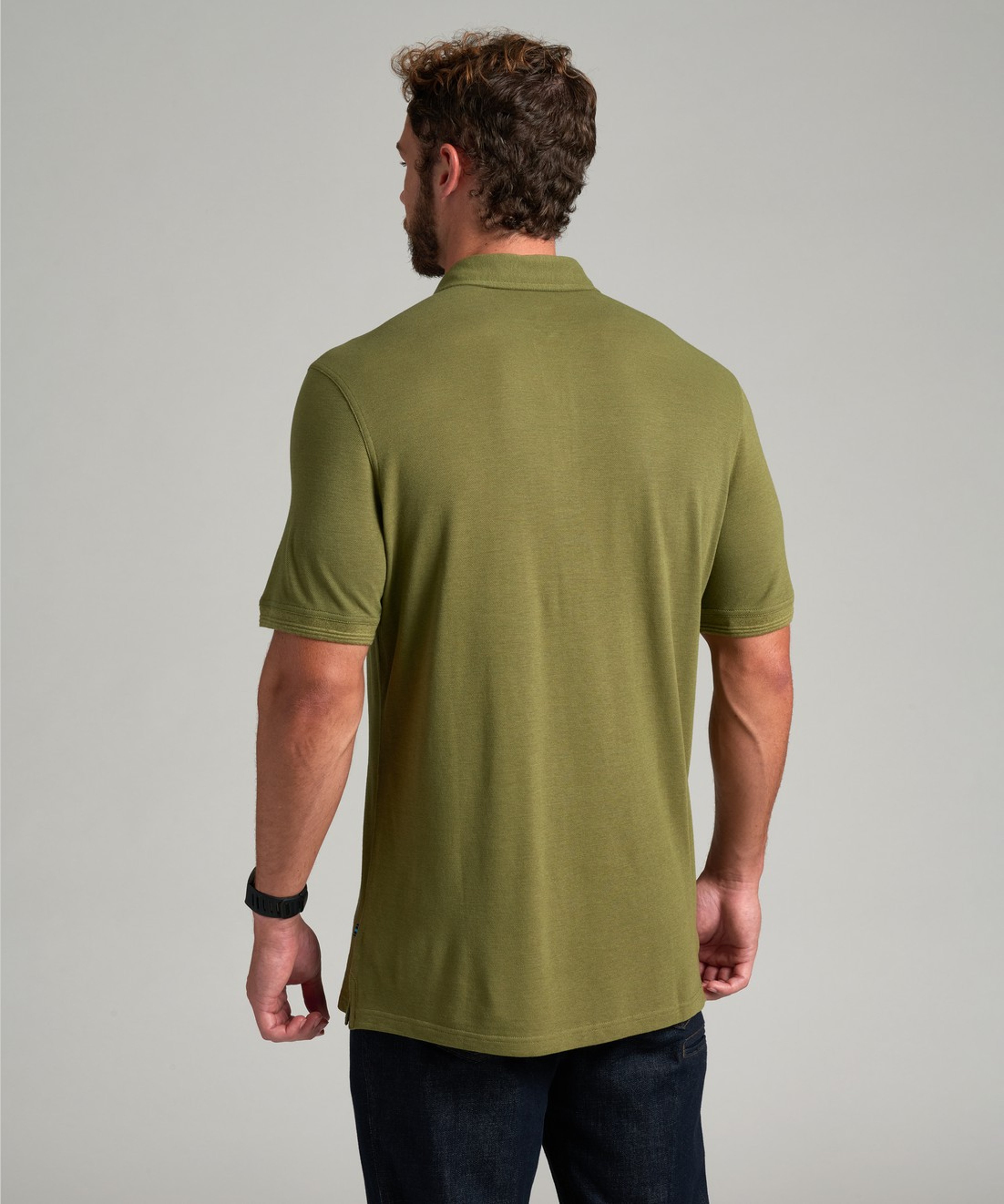 KUHL Peake Polo Smoked Olive Back