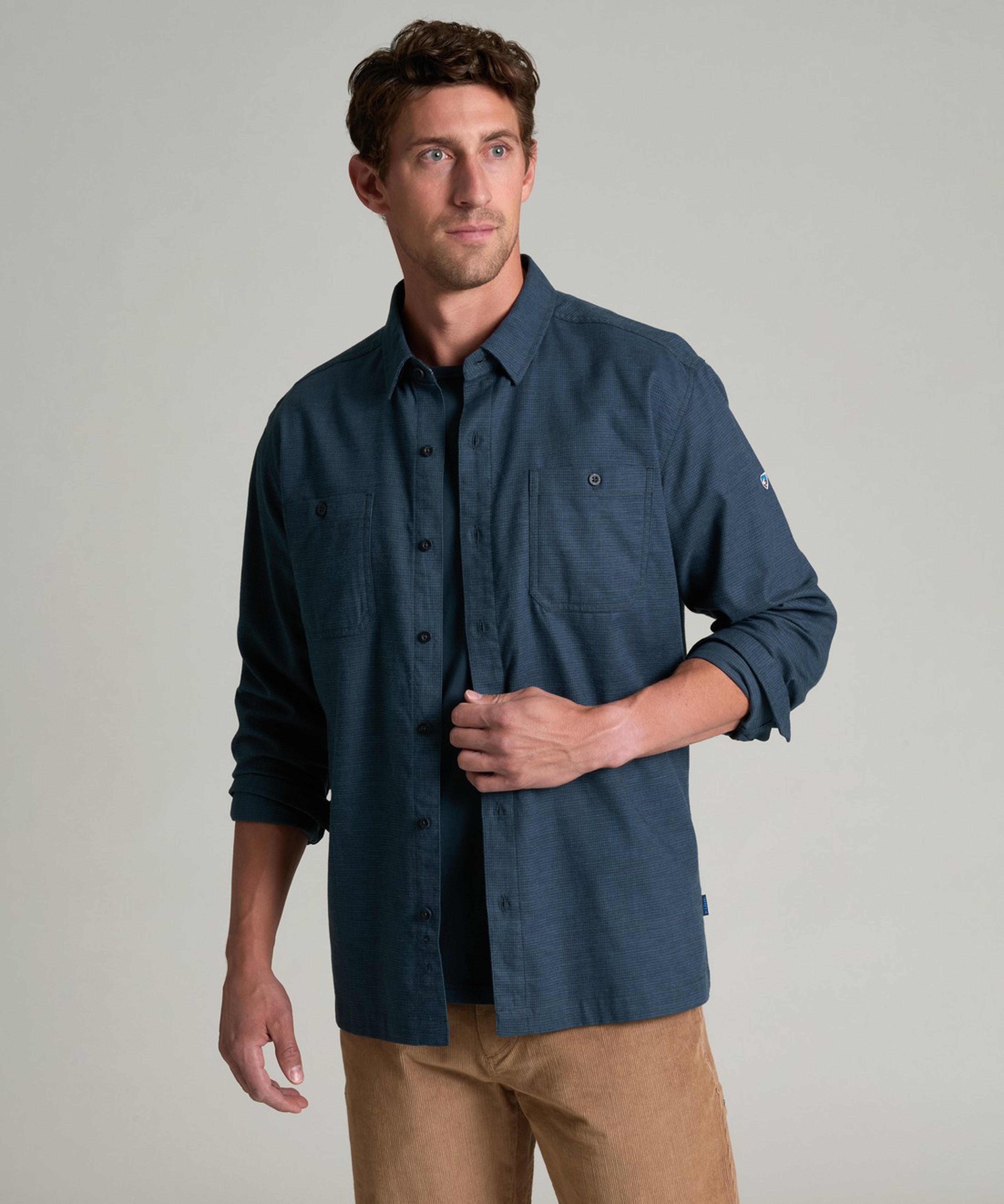 KUHL Revolvr Flannel LS Mutiny Blue Front
