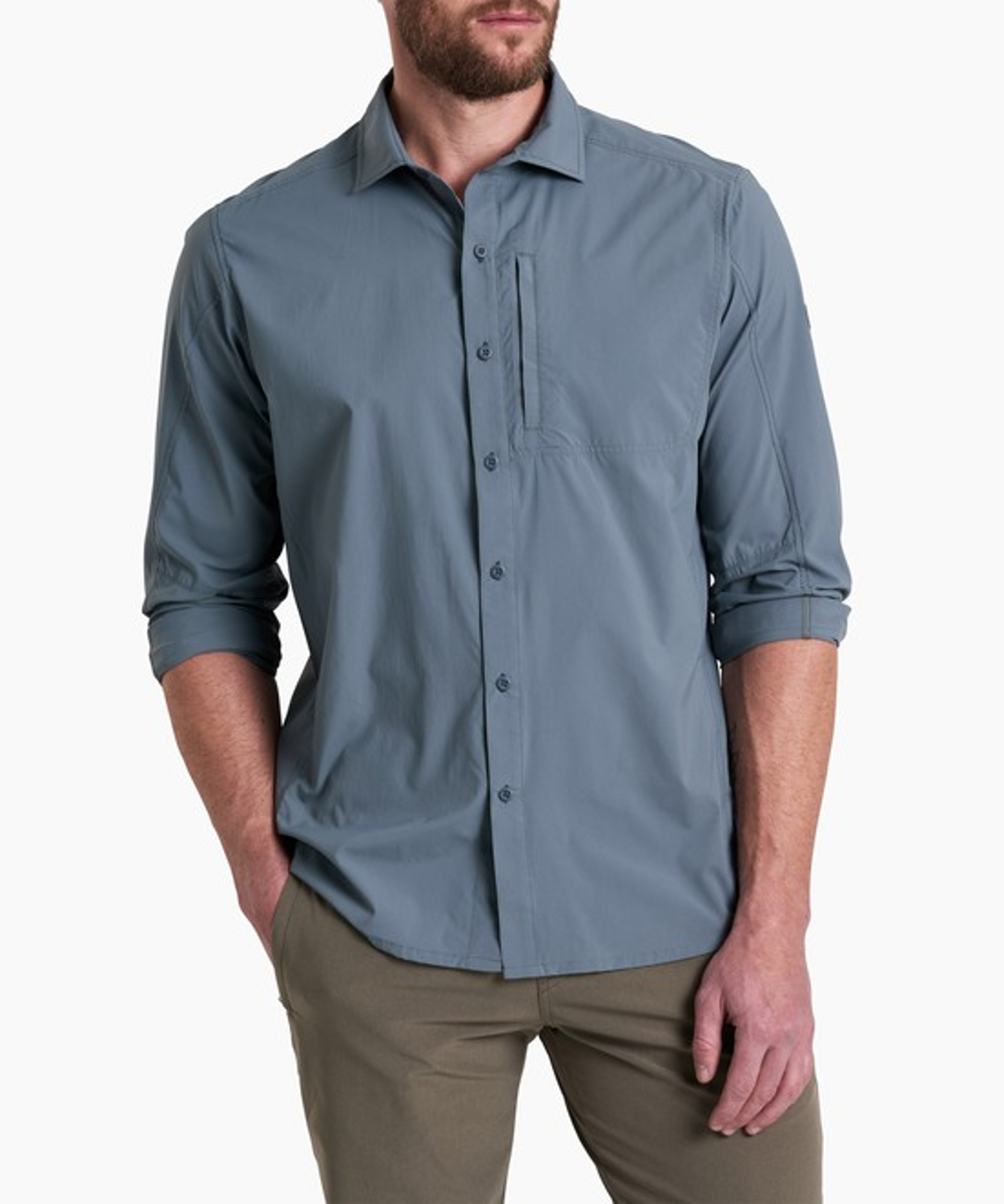 KUHL Driftr LS Charcoal Blue Front