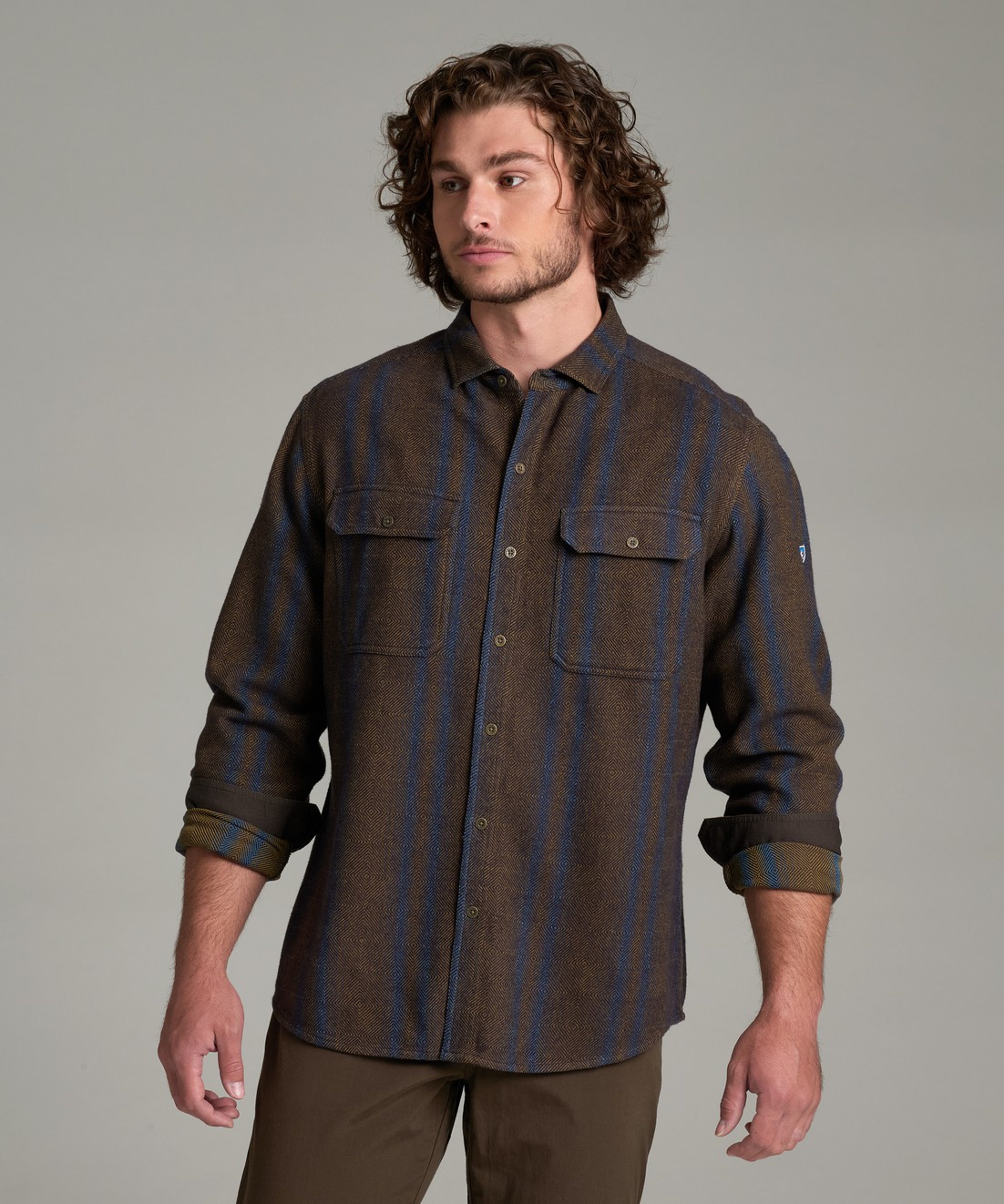 KUHL Psyk-Out LS Bronze Blue Front