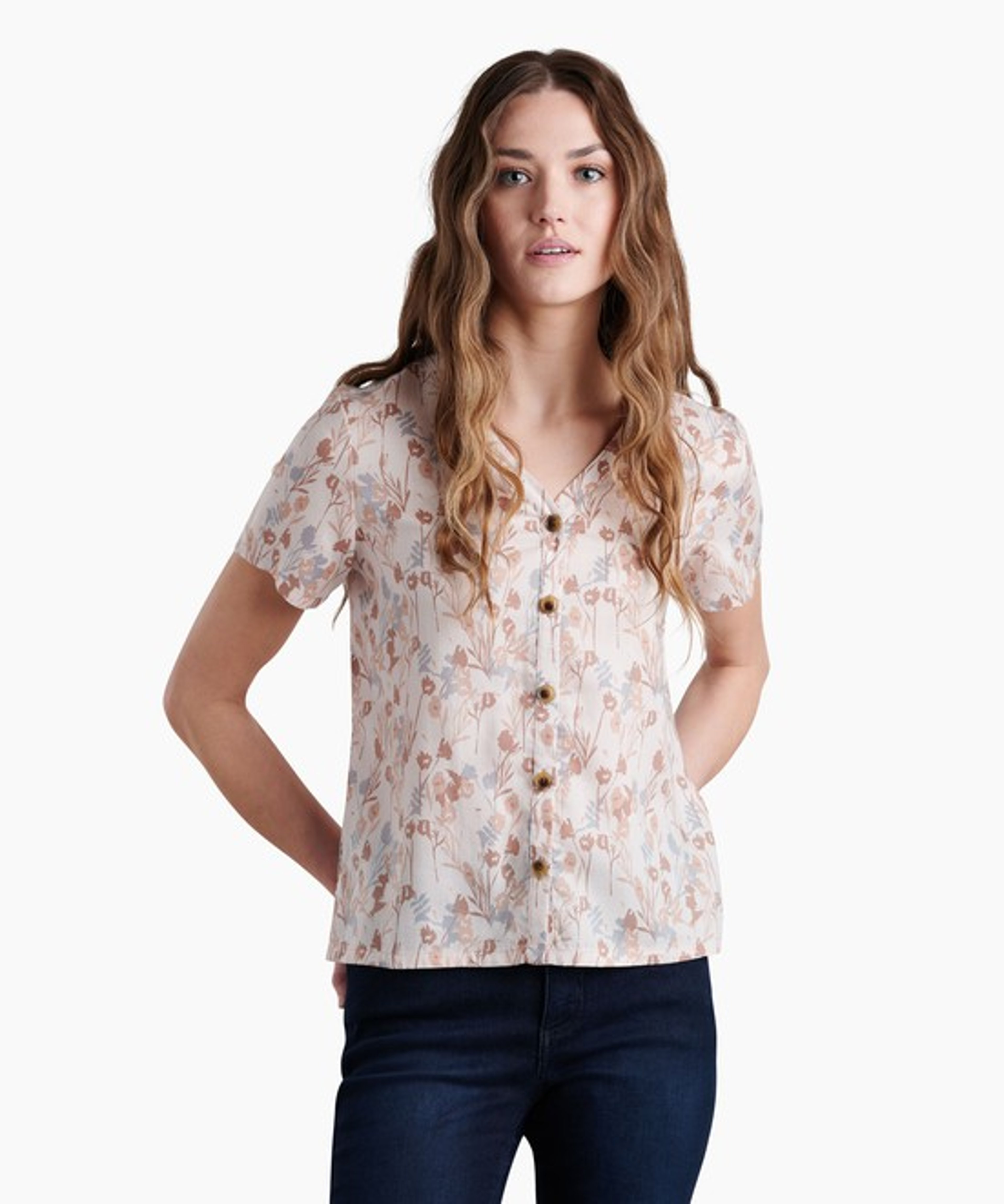 KUHL Hadley SS Sandstone Print Front