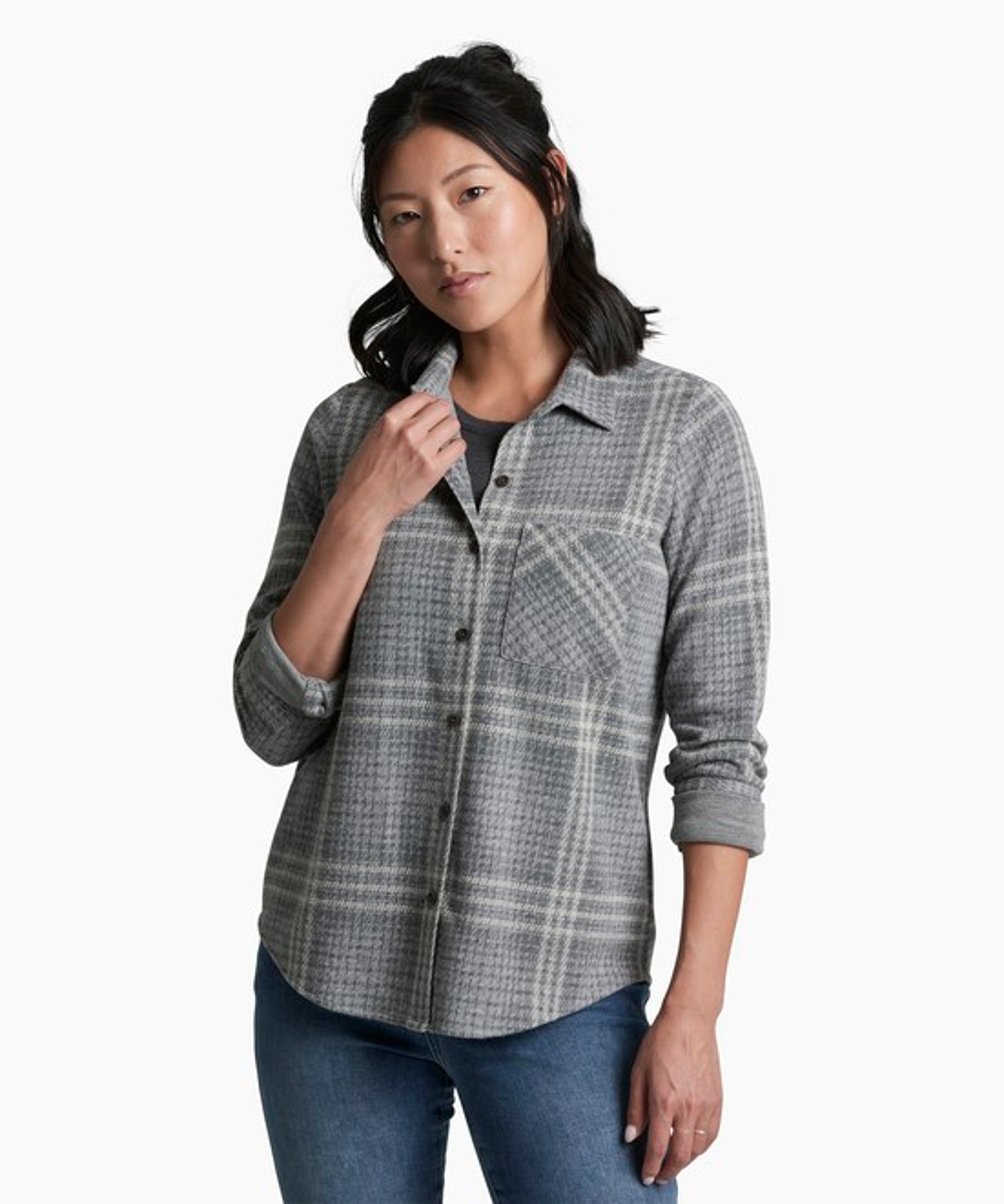 KUHL W's Innovatr Knit Flannel Ash Front
