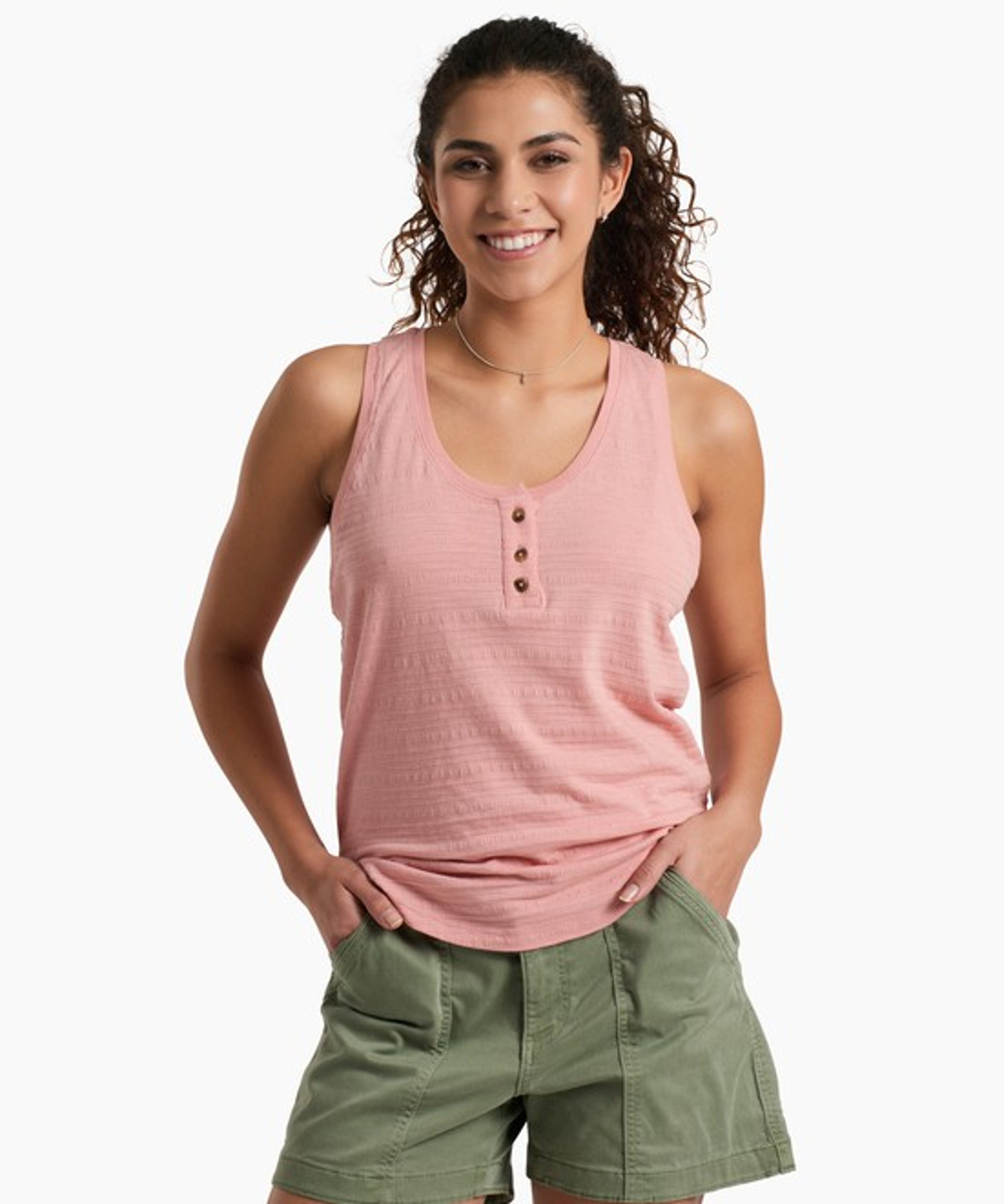 KUHL Willa Henley Tank Coral Rose Front