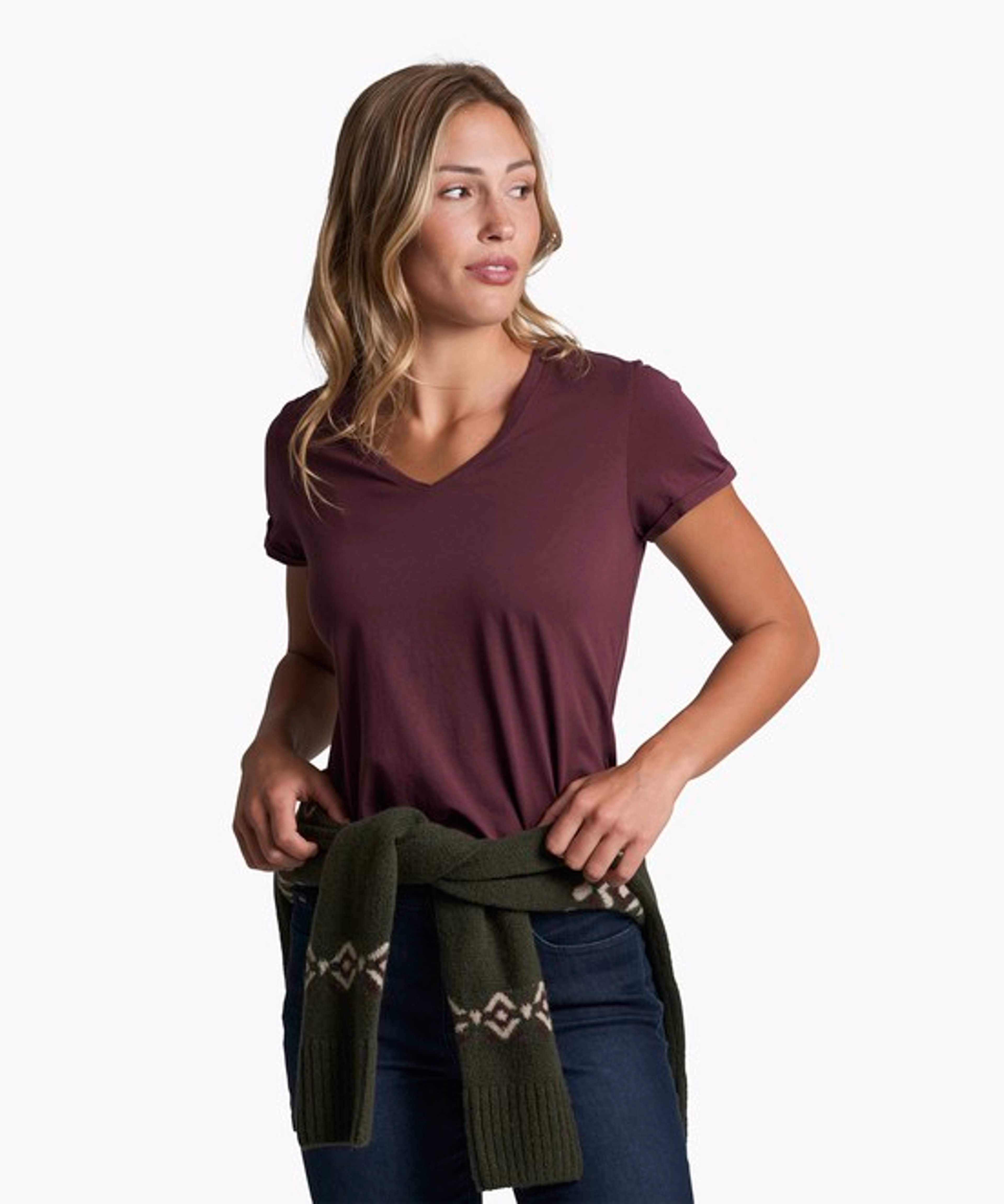 KUHL Vega Tee Raisin Front