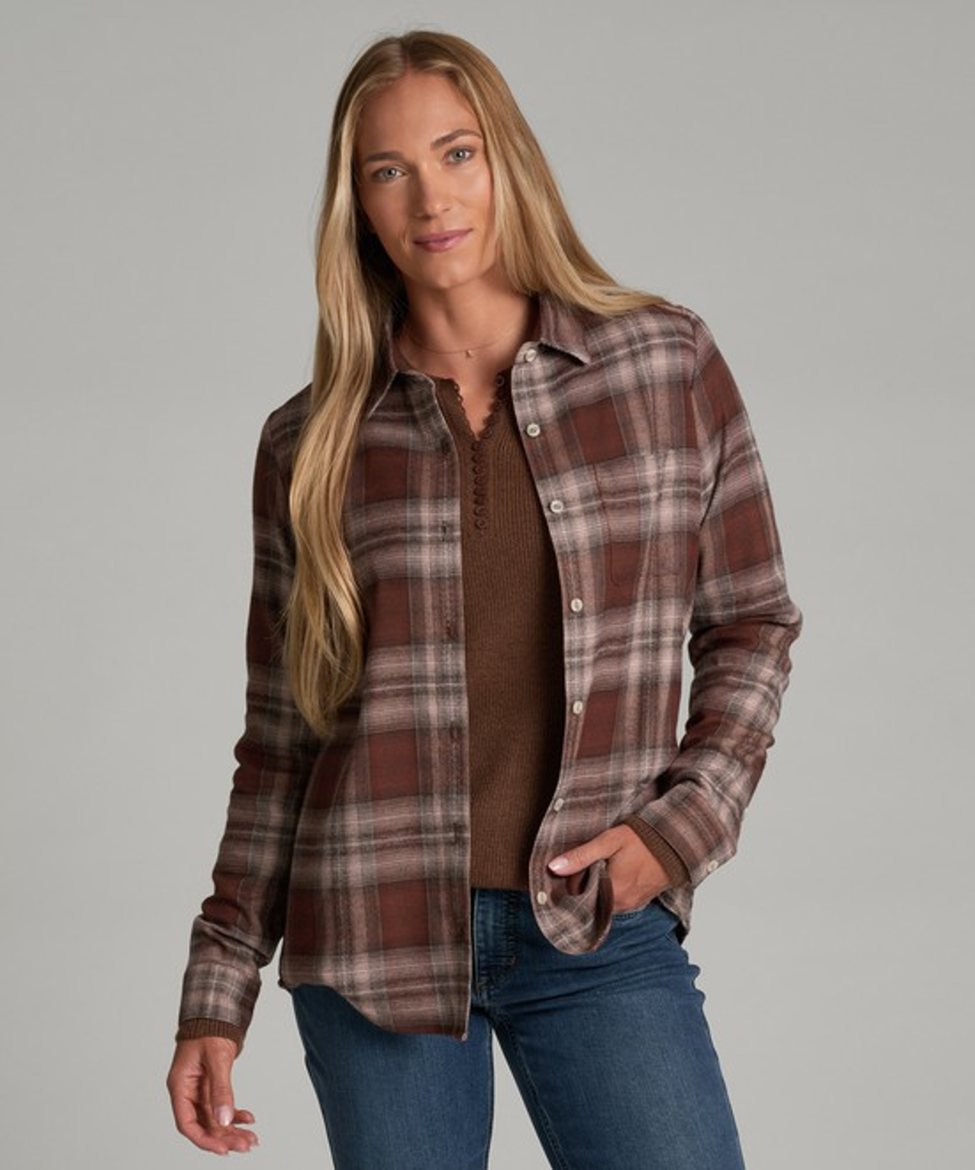 KUHL Whisper Flannel French Roast Front