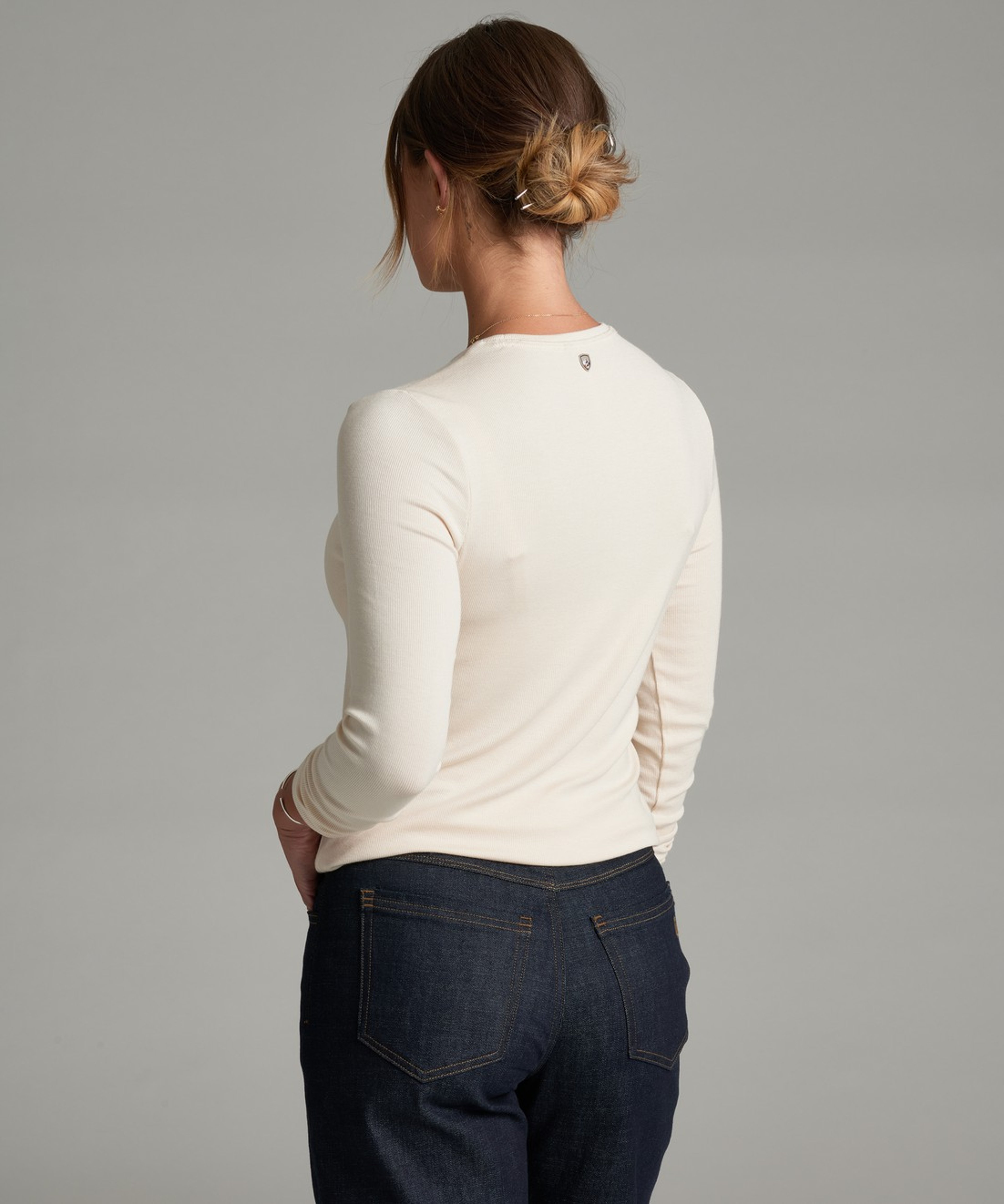 KUHL Fiora Crew LS Sea Salt Back