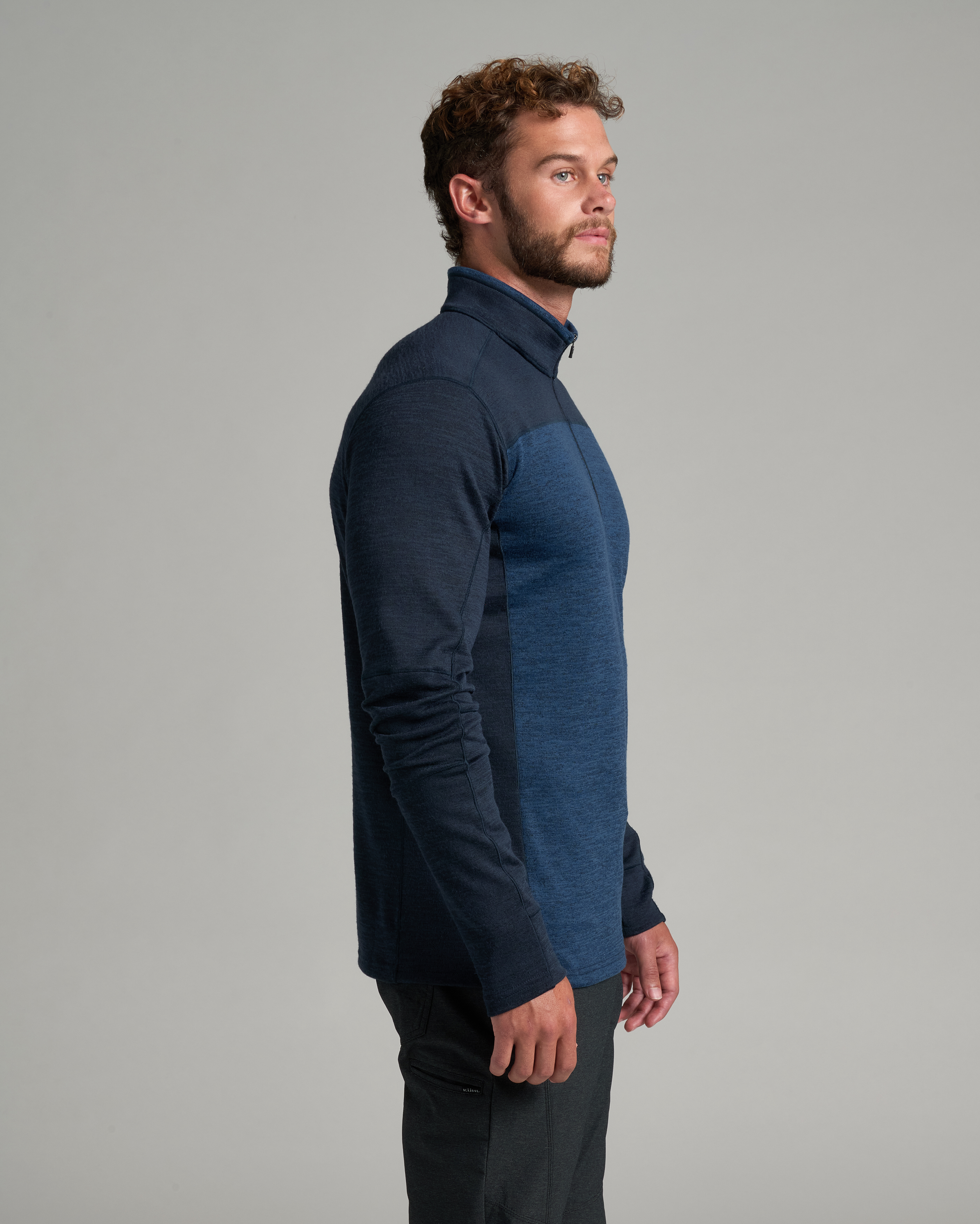 RIER ロングスリーブ KÜHL Ryzer™ 1/4 Zip Sweater For Men - UPF 50+