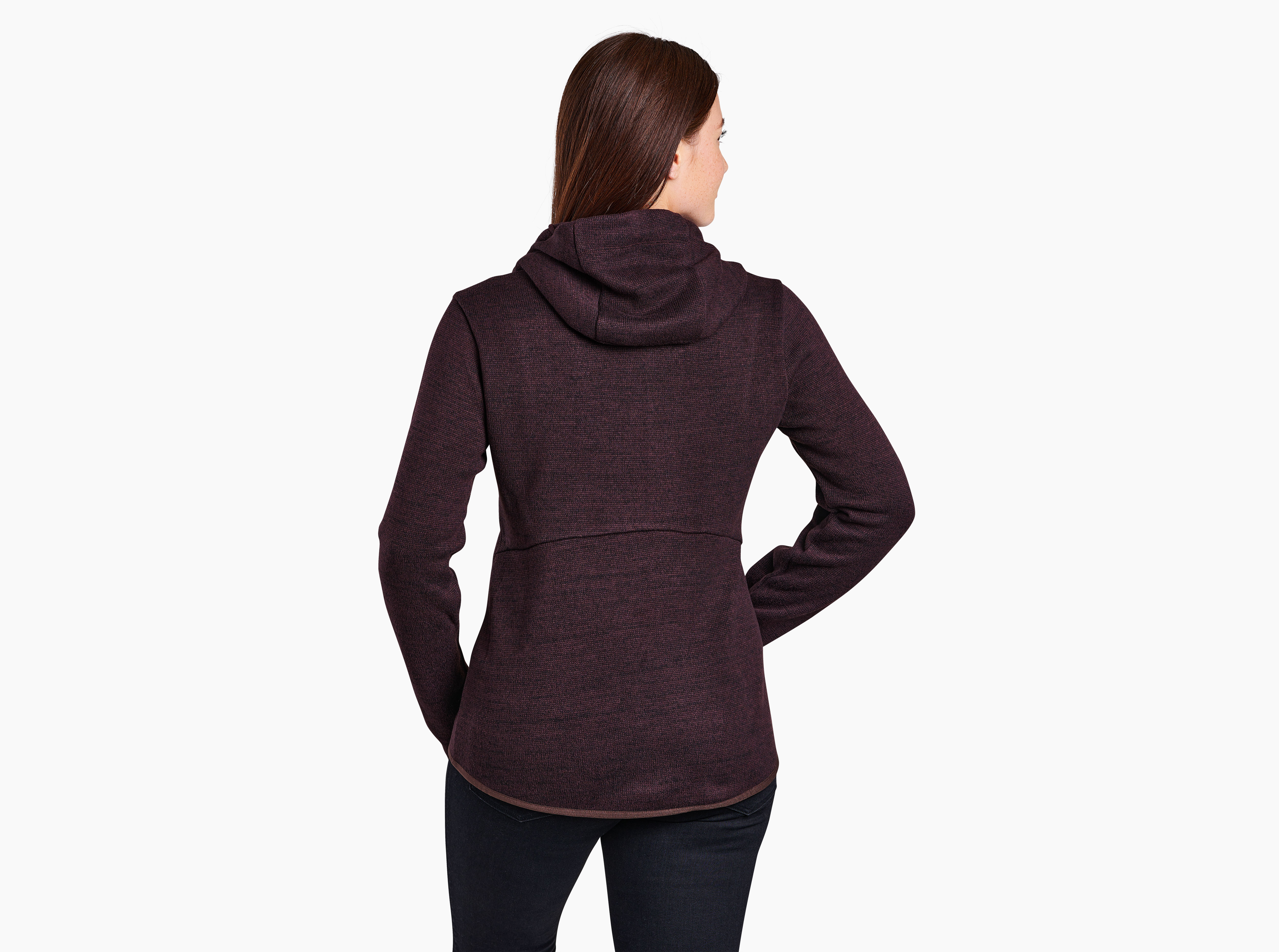Kuhl Chianti Fleece Full Zip Hoodie Womens Size Large Sweater Jacket Purple