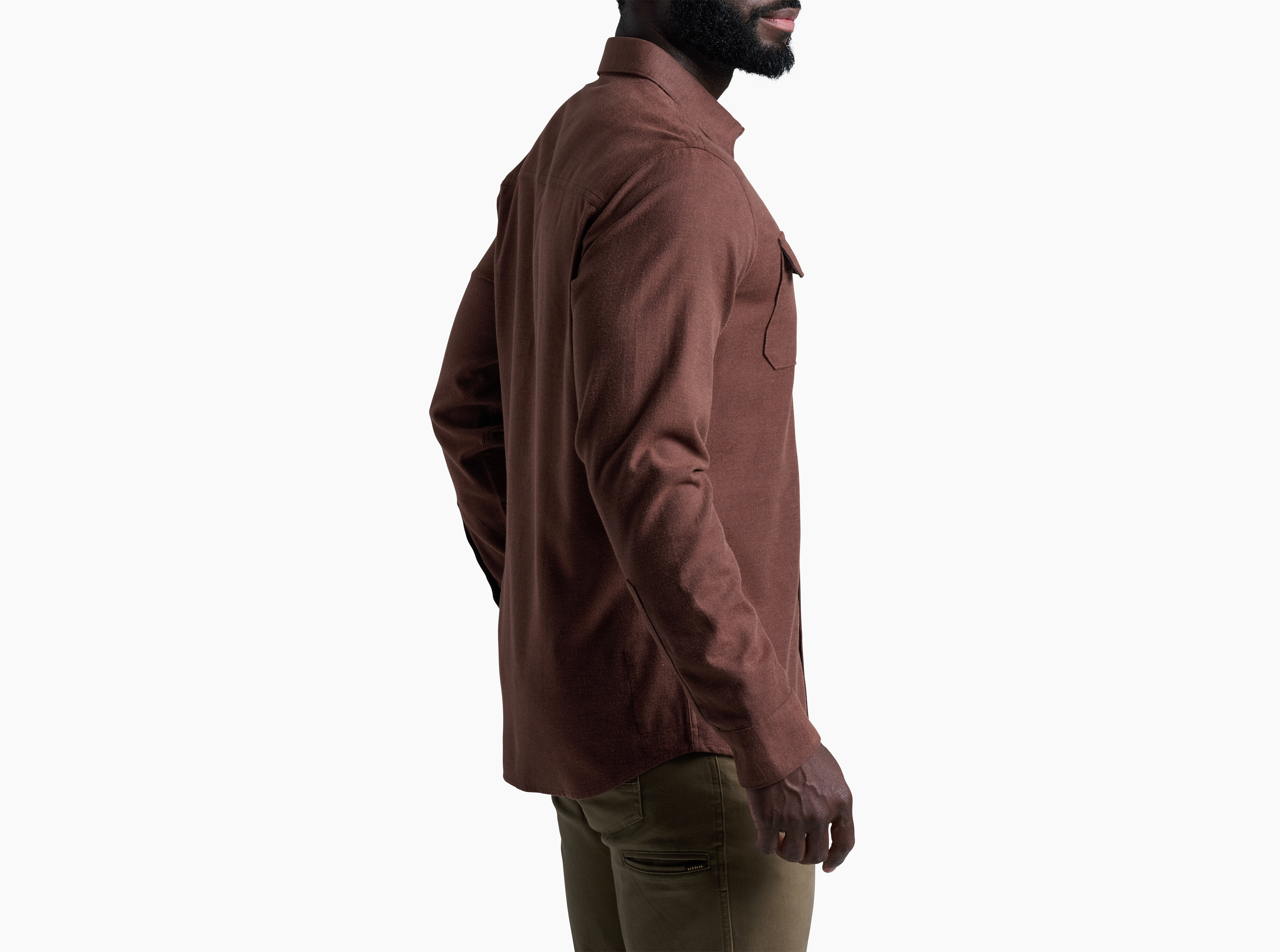 Chemise Randonnée Kuhl Uproar Homme Manches Longues - Marron Gaufré Taille M - Coton Nylon
