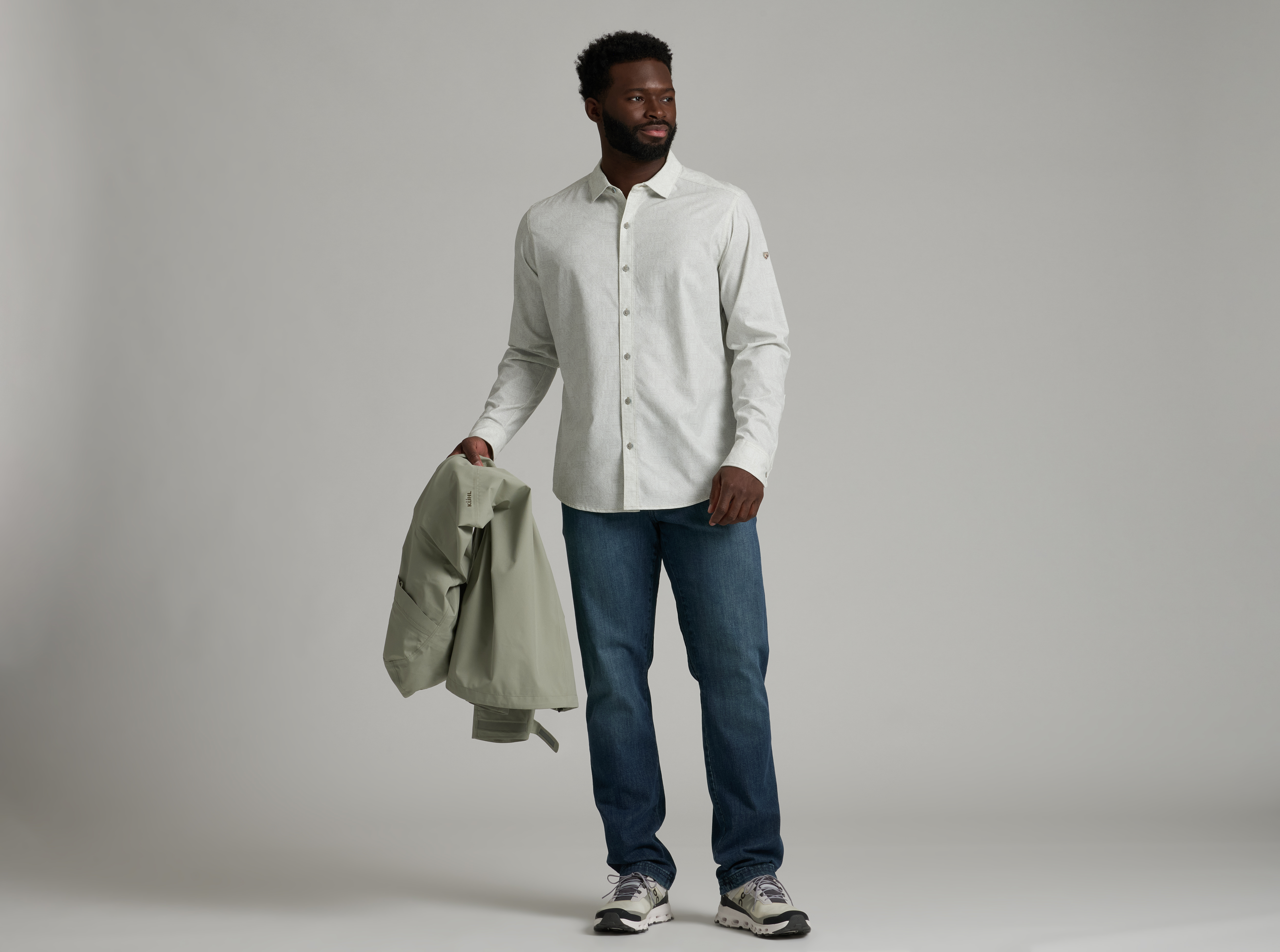 kuhl dress shirts Kuhl Men's Breeze Long Sleeve, Bone / XL