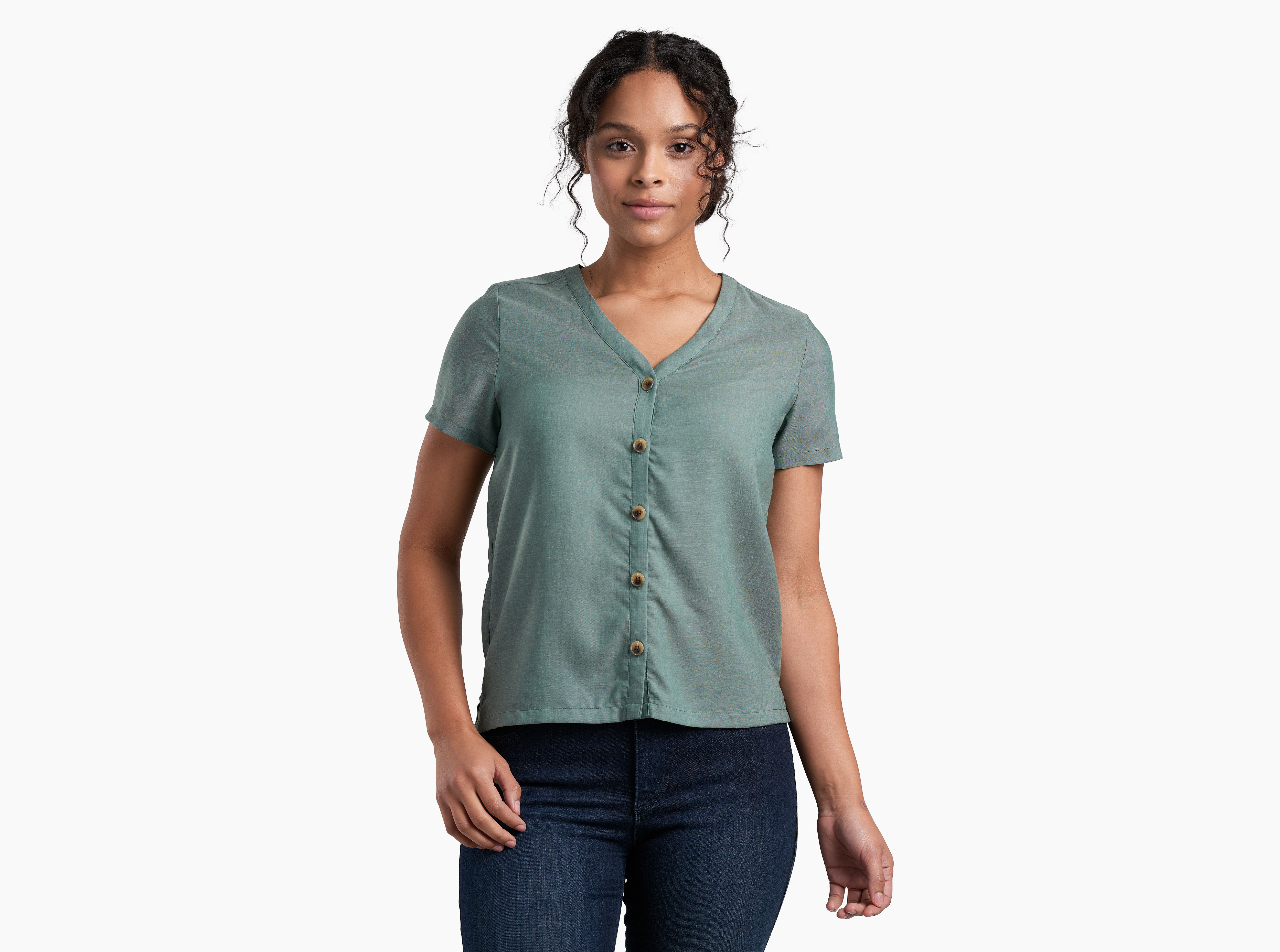 Kuhl Women's Kyra Short Sleeve Shirt, Guava, X-Small