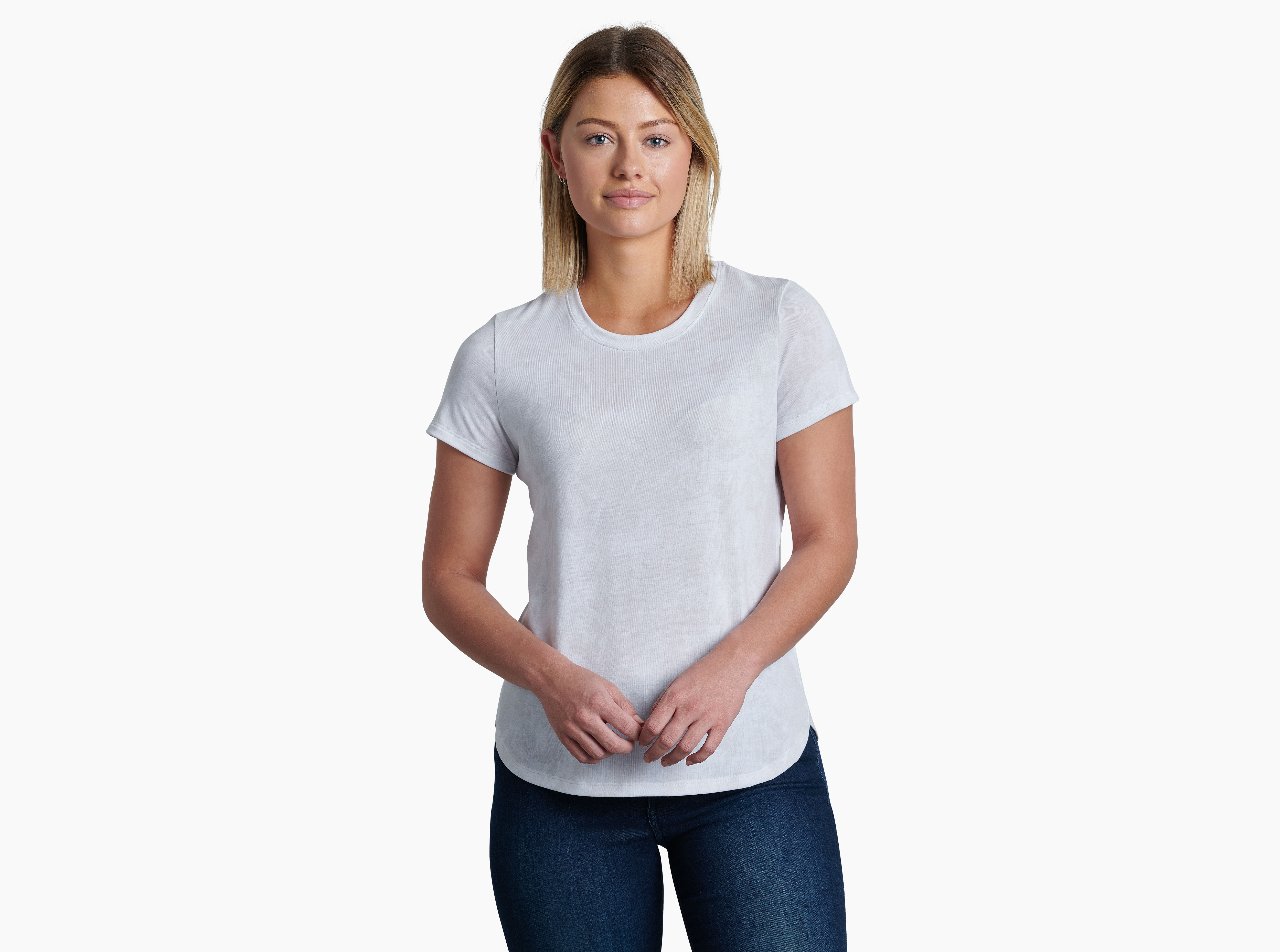 Kuhl T Shirt Womens XL Blue Polyester Performance Stretch Outdoors Hiking  Logo