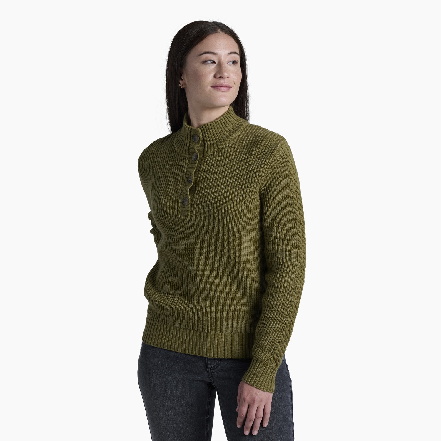 KUHL KÜHL - Fireside™ Henley Sweater - LICHEN - $99.00 at KÜHL