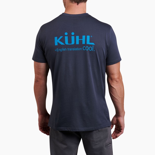 Kuhl Men's Marine Blue Logo Klassik Fit Born In The Wild S/S T-Shirt